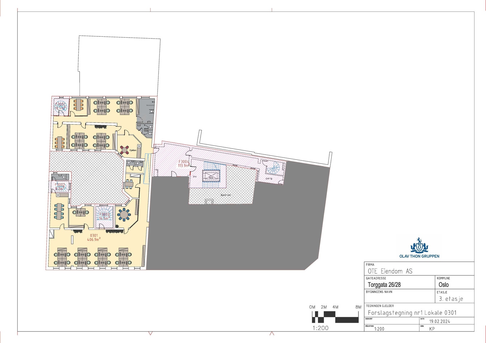 Det er mulig å dele opp lokalet Galleribilde