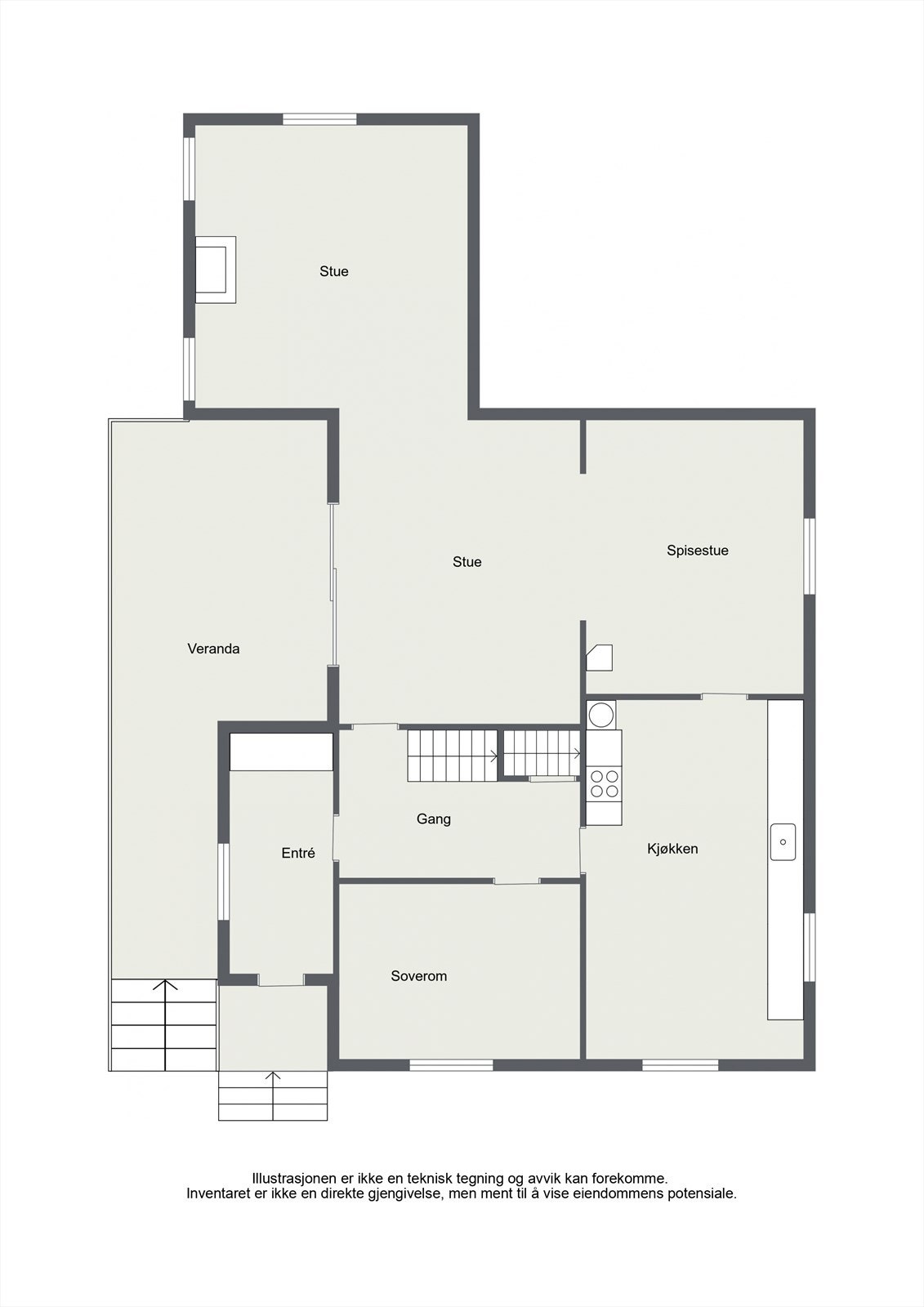 Plantegning 1. etasje. Galleribilde