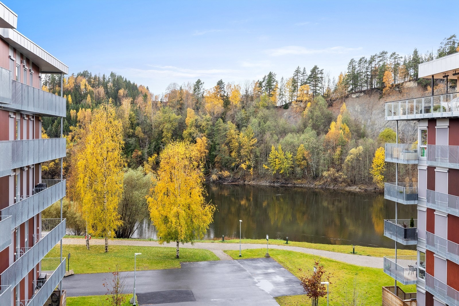 Utsikt fra balkongen Galleribilde