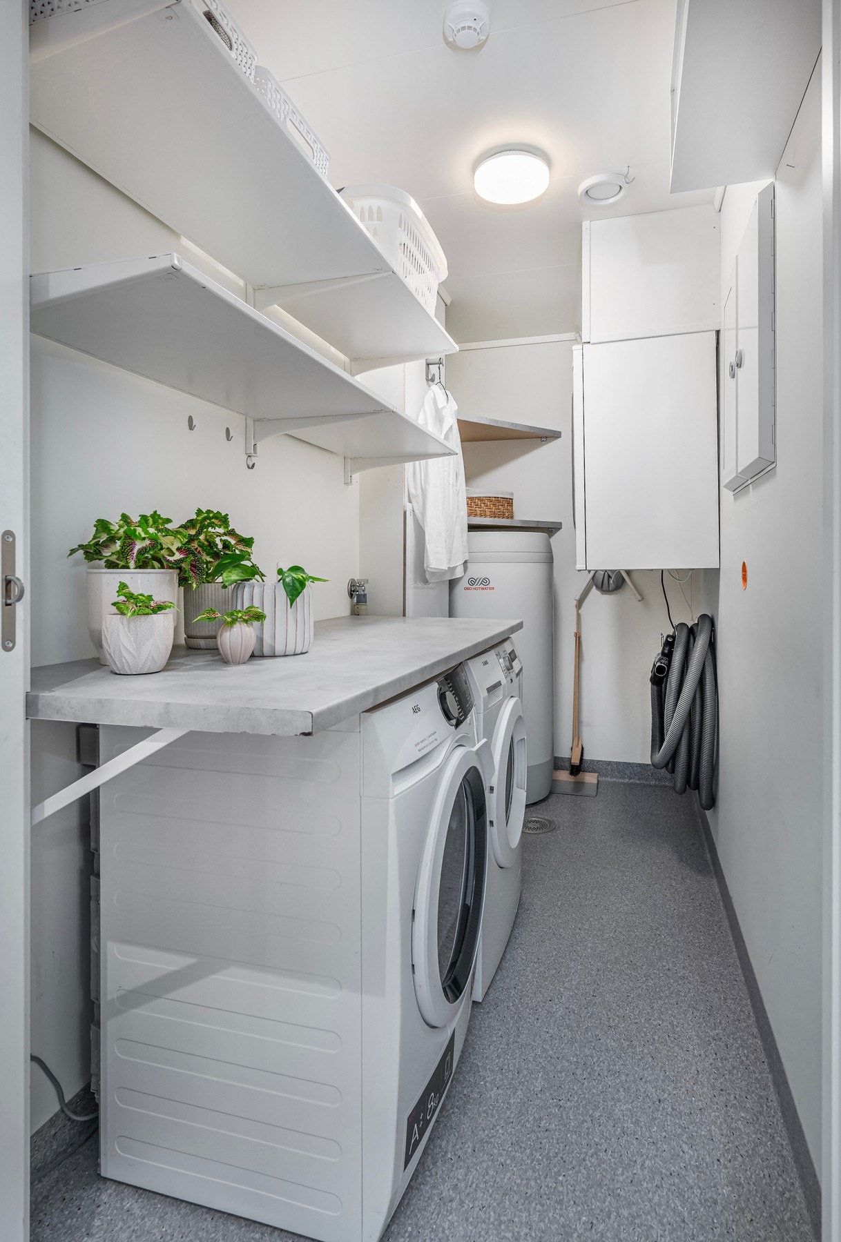 Bod på byggemeldte tegninger blir i dag benyttet som vaskerom/teknisk rom. Galleribilde