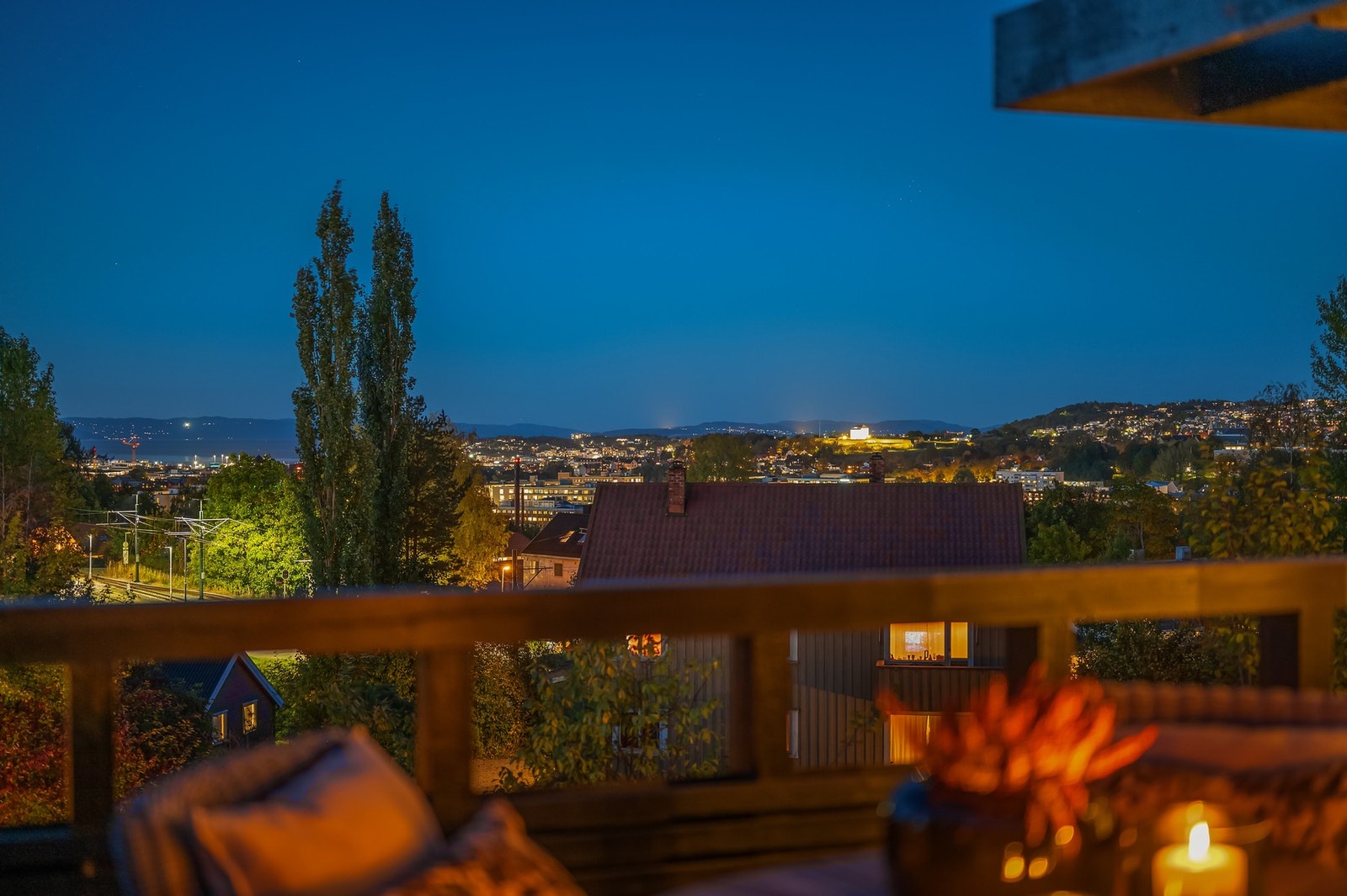 Utsiktsbilde fra en av uteplassene. Galleribilde