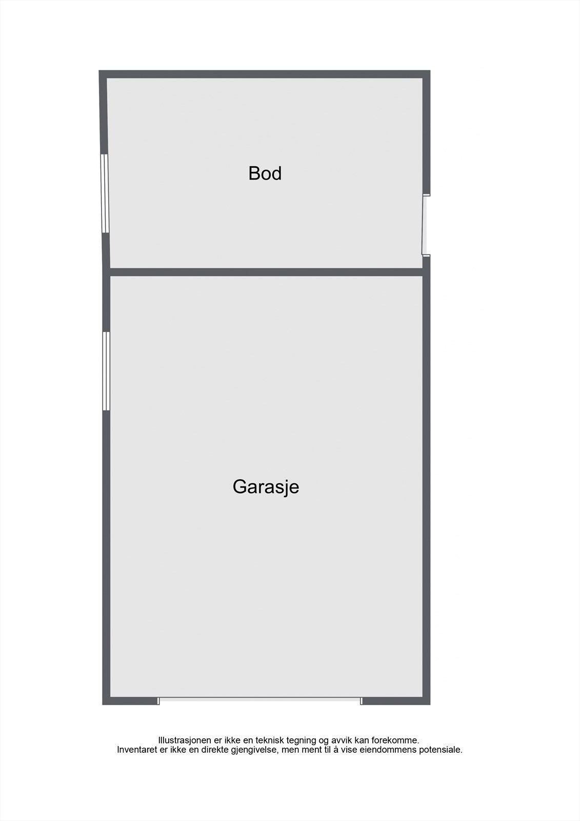 Plantegning Garasje 3D. Galleribilde