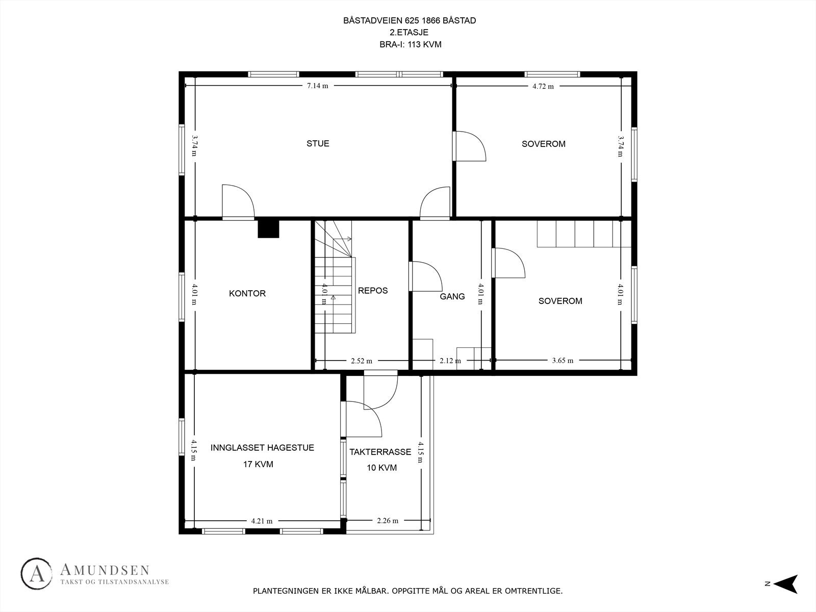 2.etasje - Takstmannens plantegning Galleribilde