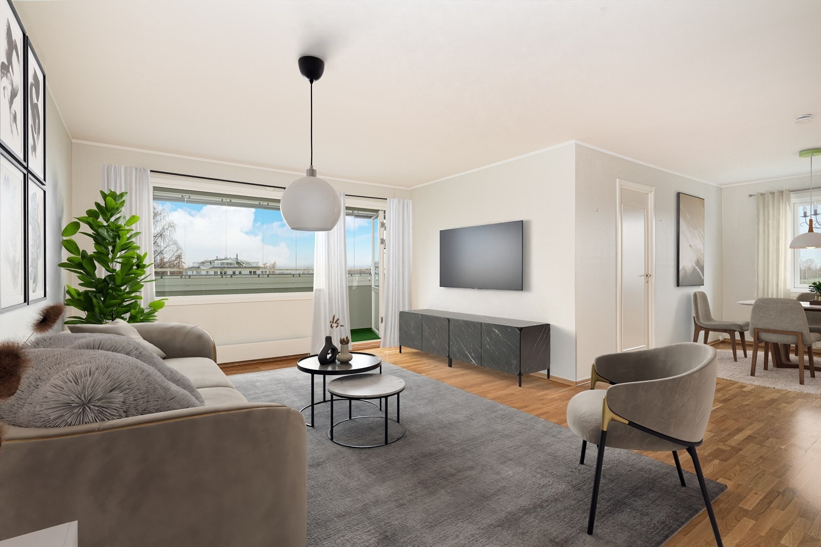 EiendomsMegler1 ved Carina Myhre presenterer Buervegen 9!
(Digital møblering, kun en illustrasjon.) Foto: Inbovi Galleribilde