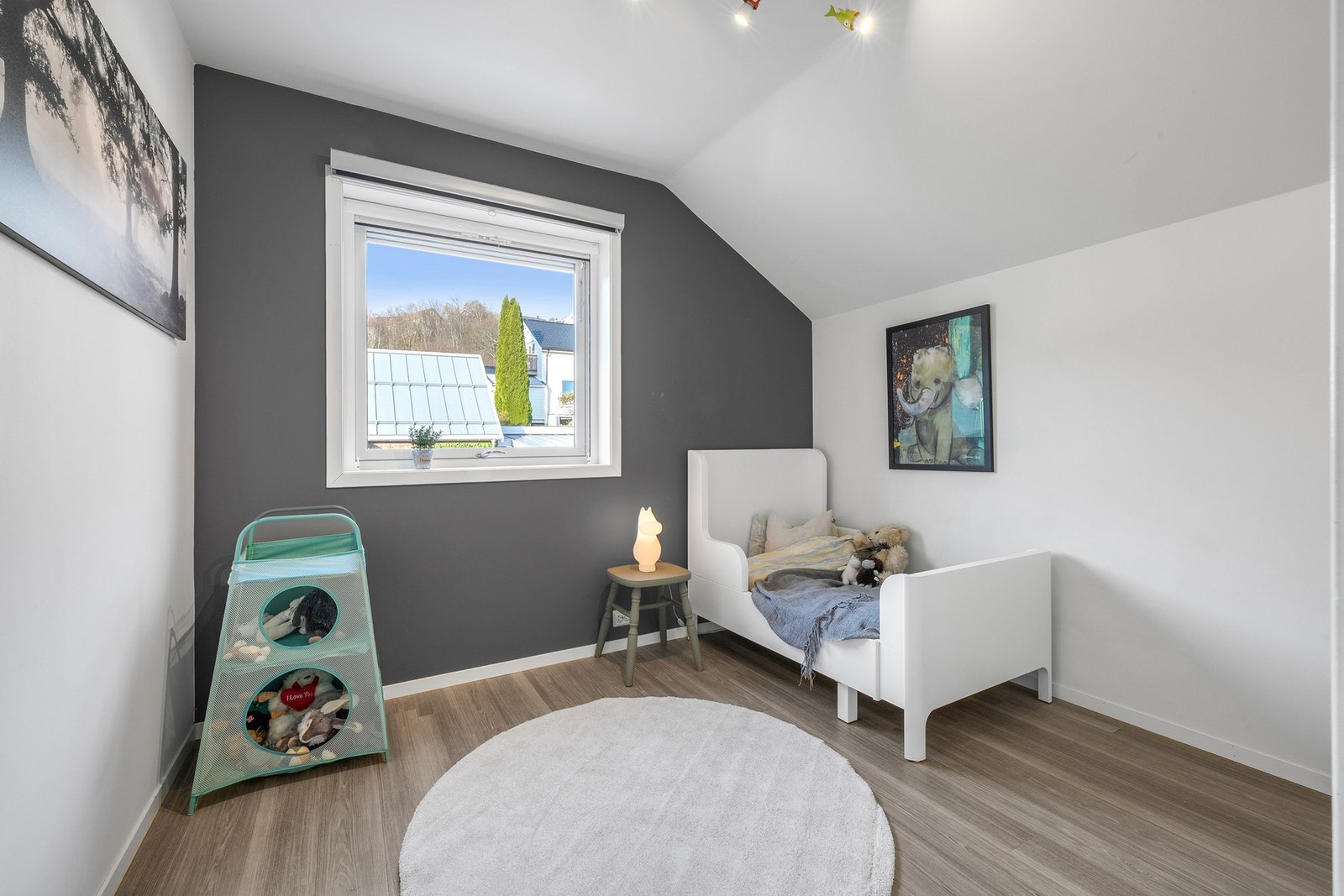 Det tredje soverommet i 2. etasje er 9,5 kvm. Galleribilde