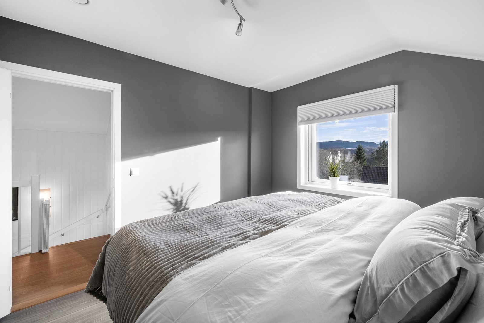 Fin utsikt fra soverommet. Galleribilde