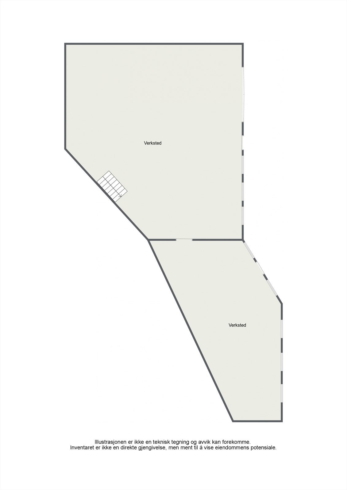 Plantegning garasje/verksted Galleribilde