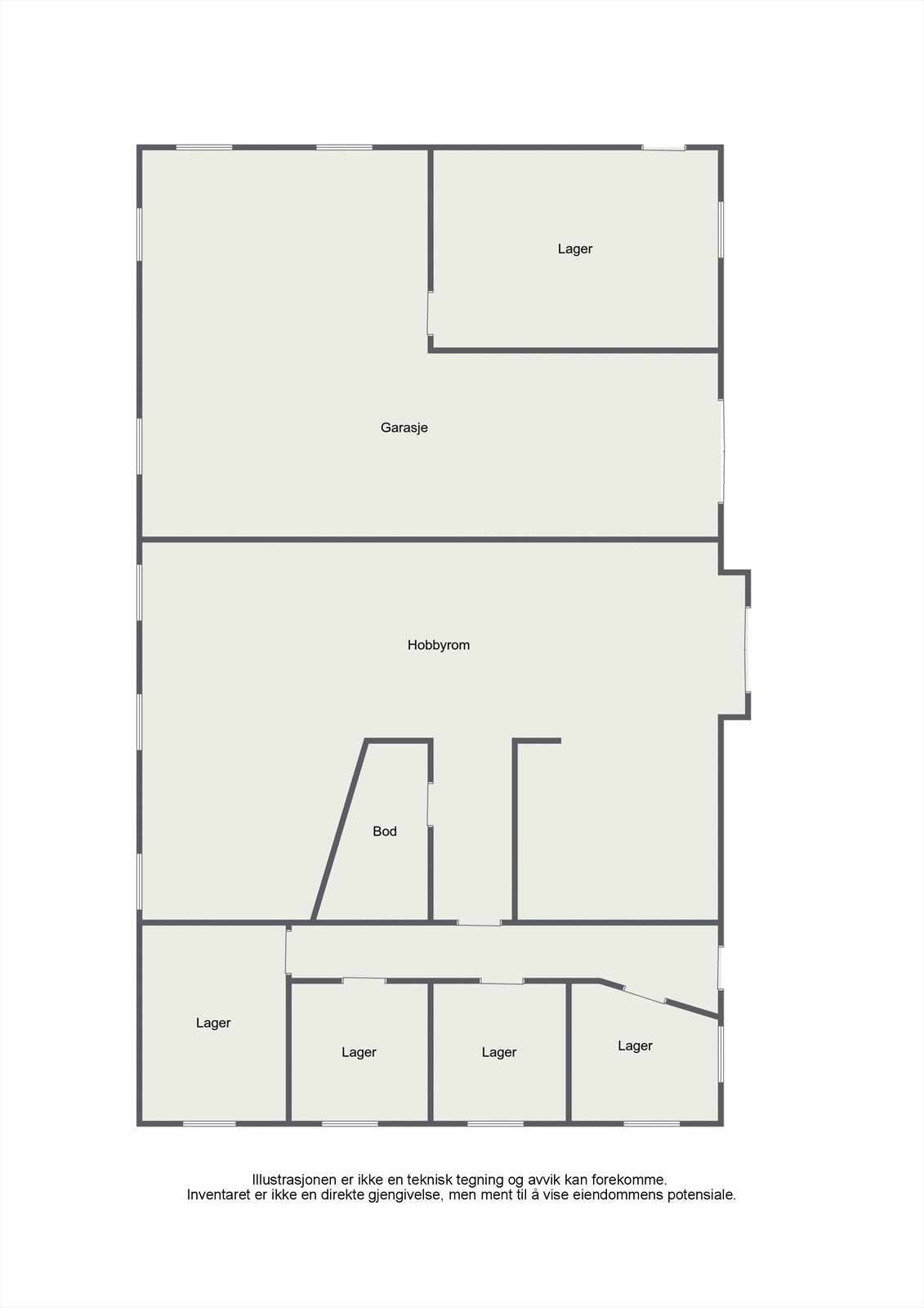 Plantegning hovedplan på låven Galleribilde
