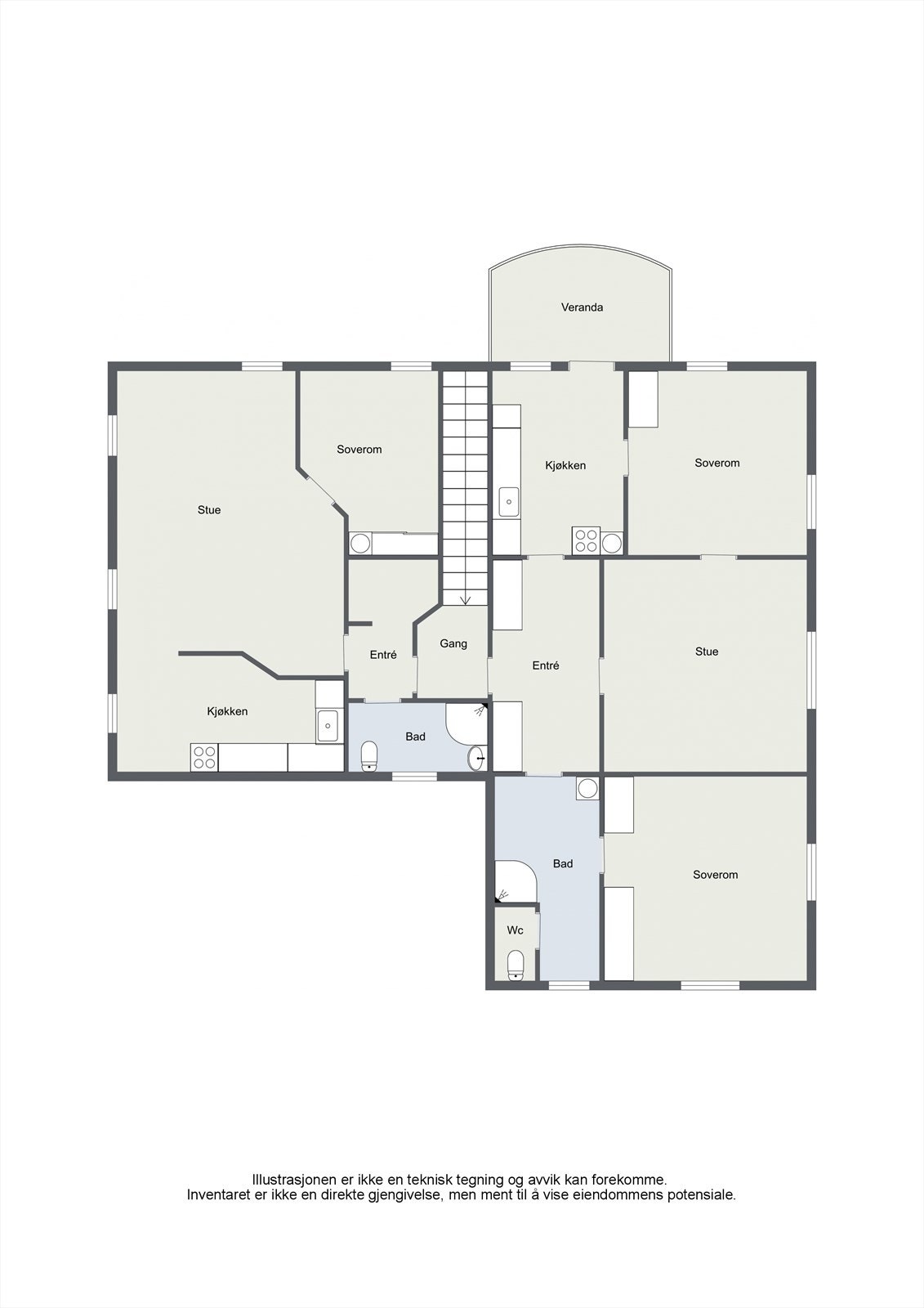 Plantegning 2. etg. Galleribilde