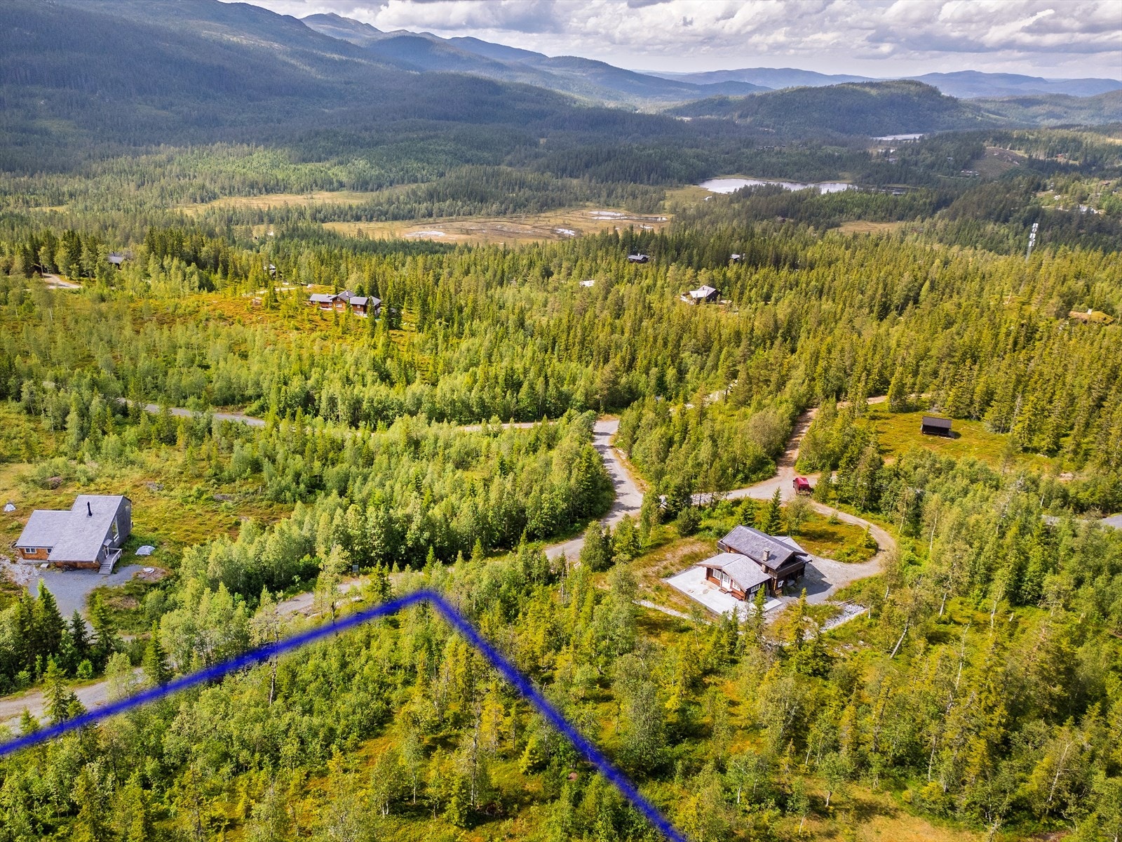 Illustrert tomtegrense, avvik må påregnes. Galleribilde