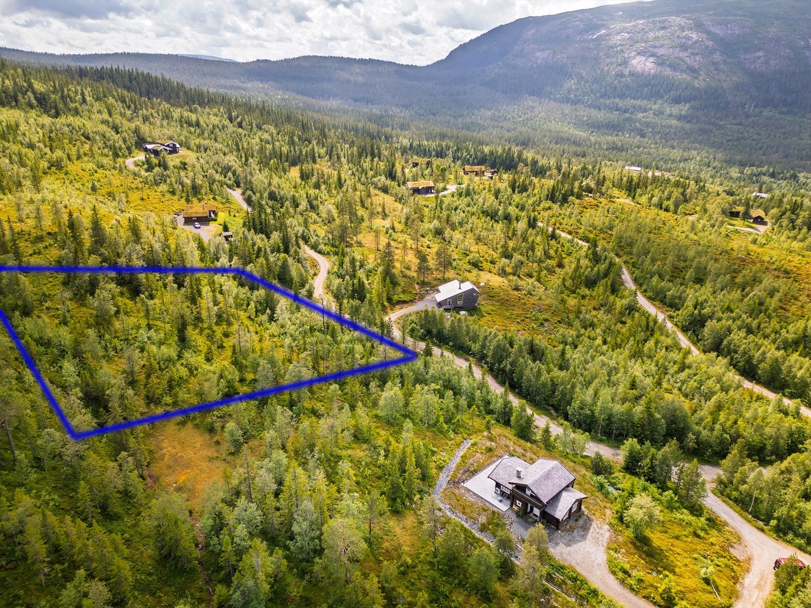 Illustrert tomtegrense, avvik må påregnes. Galleribilde