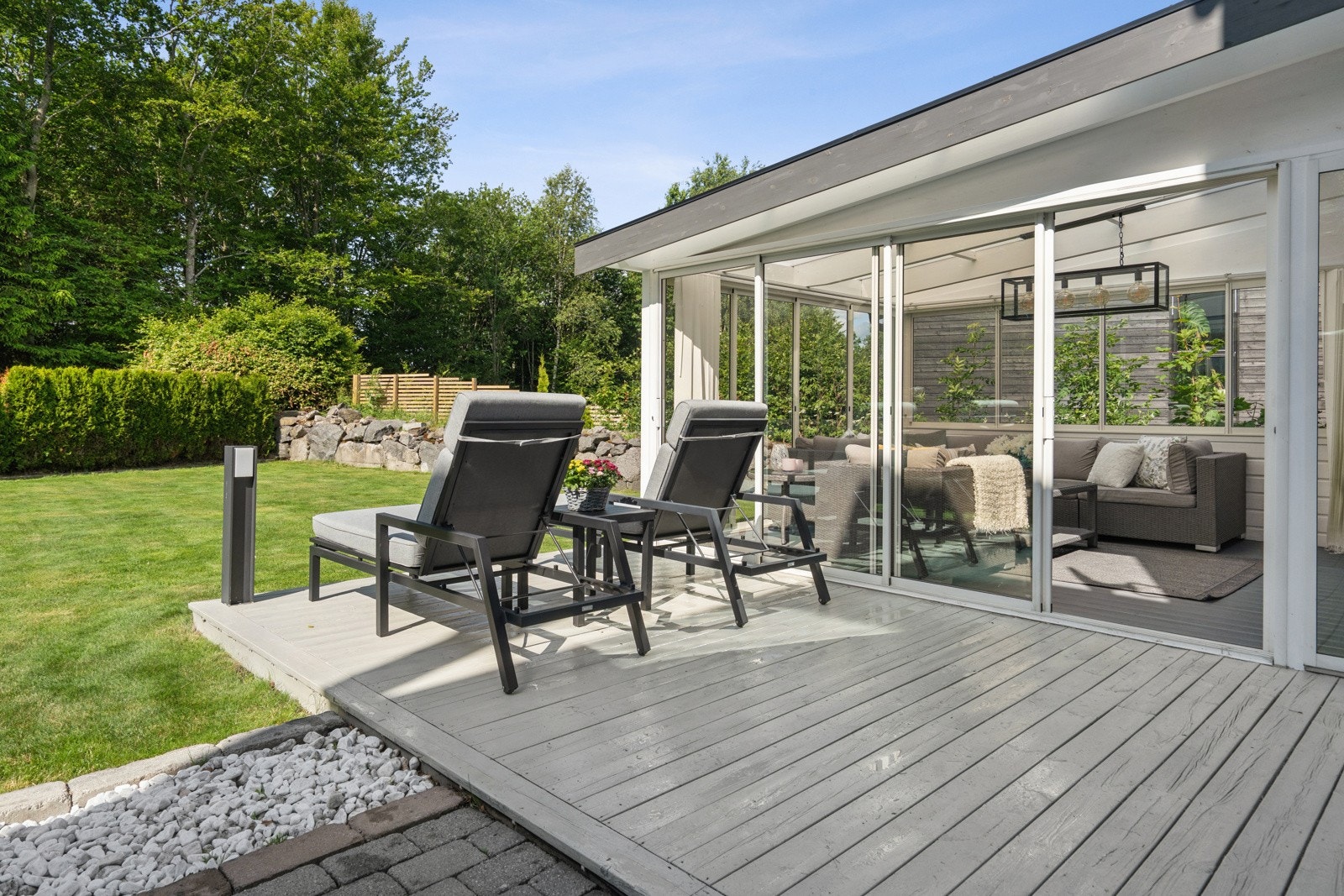 Her kan man innrede med flere sittegrupper. Galleribilde