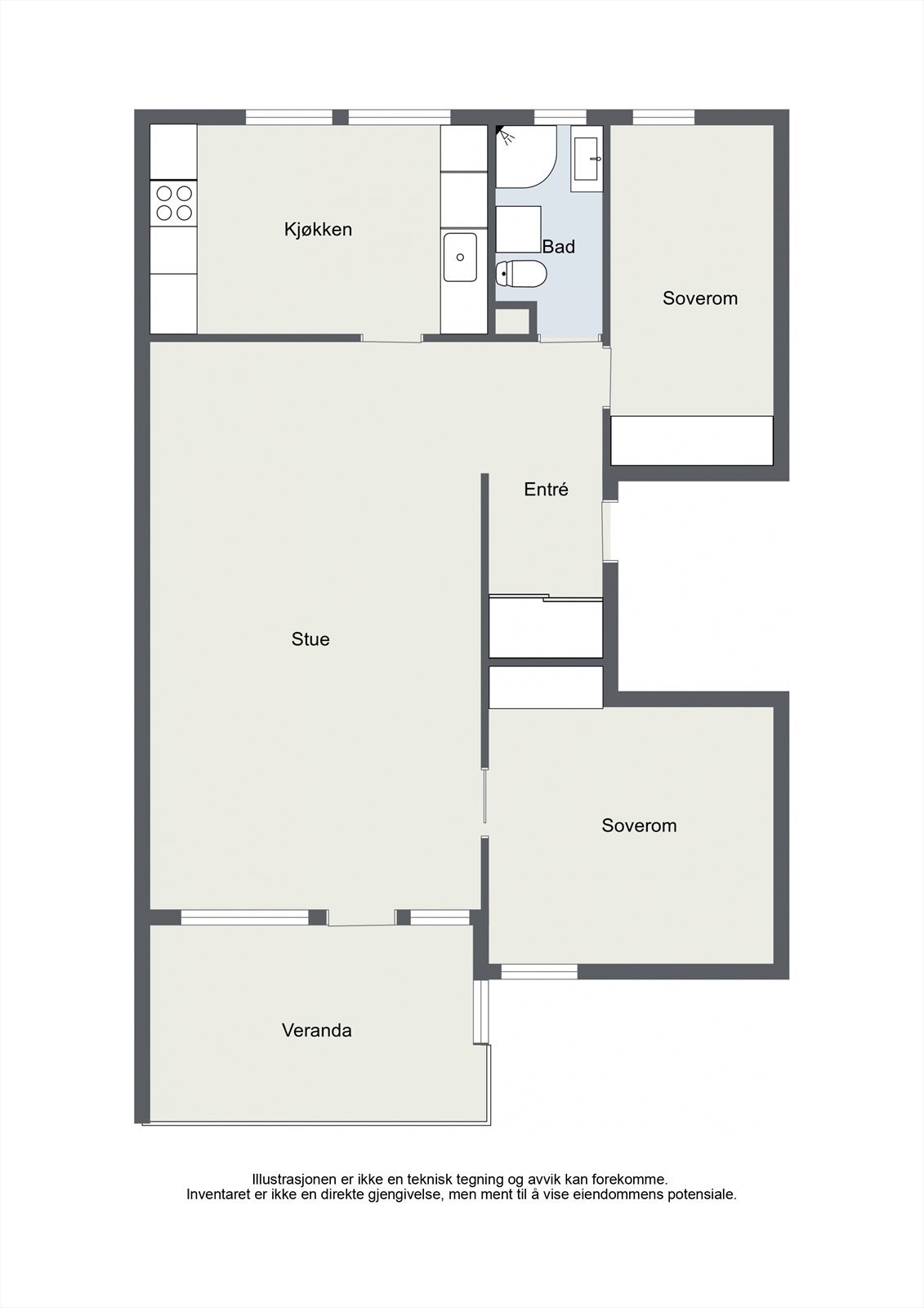Floorplan letterhead - Nansenveien 46 - 1. Floor - 2D Floor Plan Galleribilde