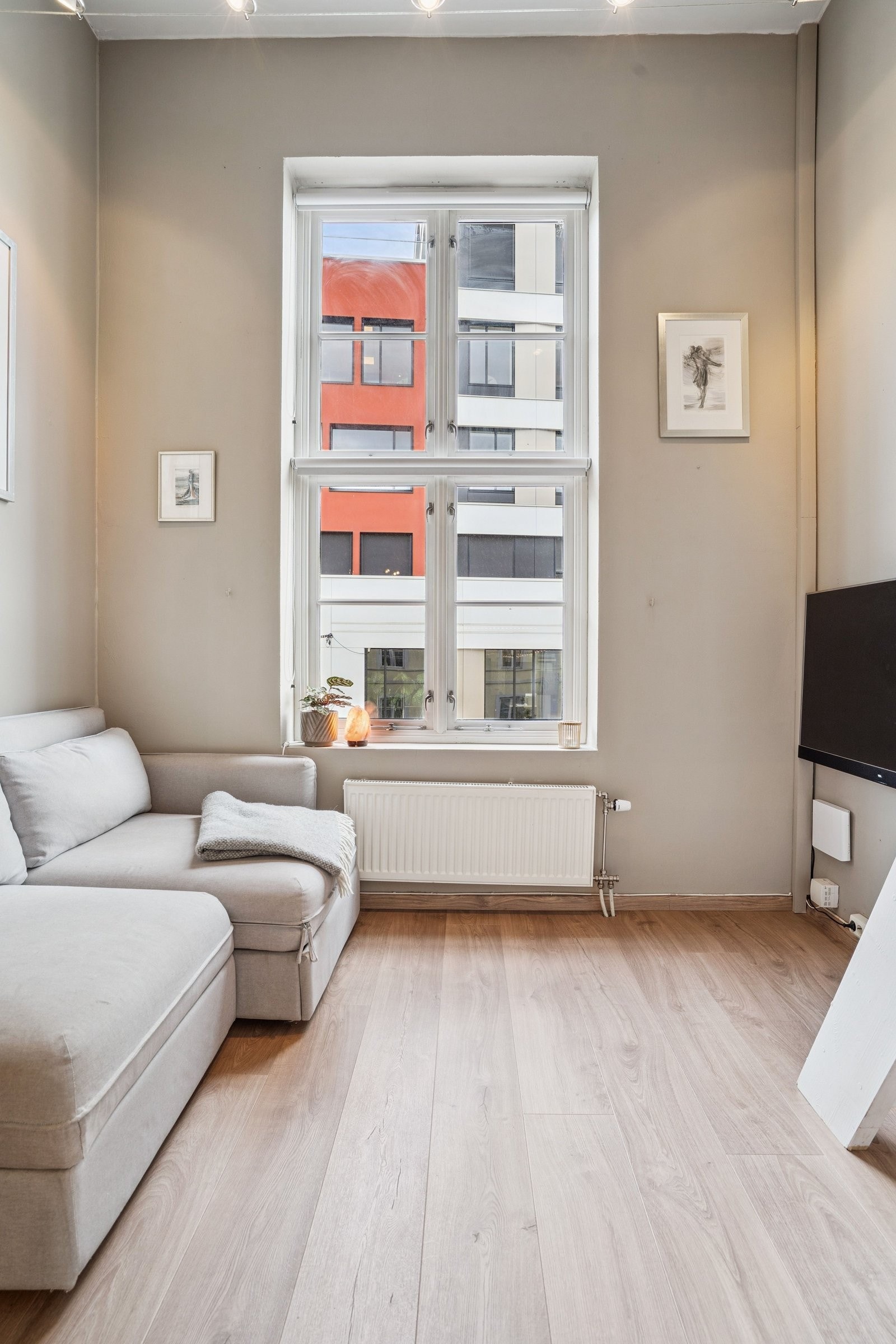 Gode store vinduer med sol morgen og ettermiddag Galleribilde