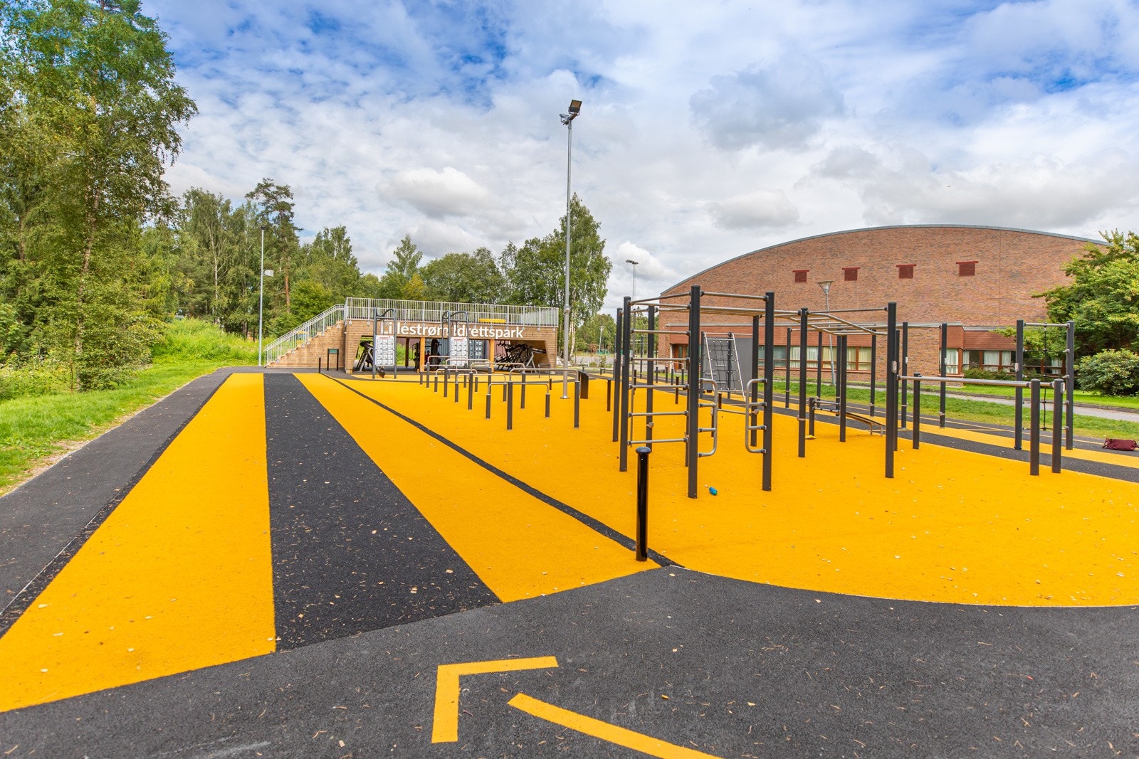 Lillestrøm treningspark har et areal på ca. 900 kvm. Galleribilde