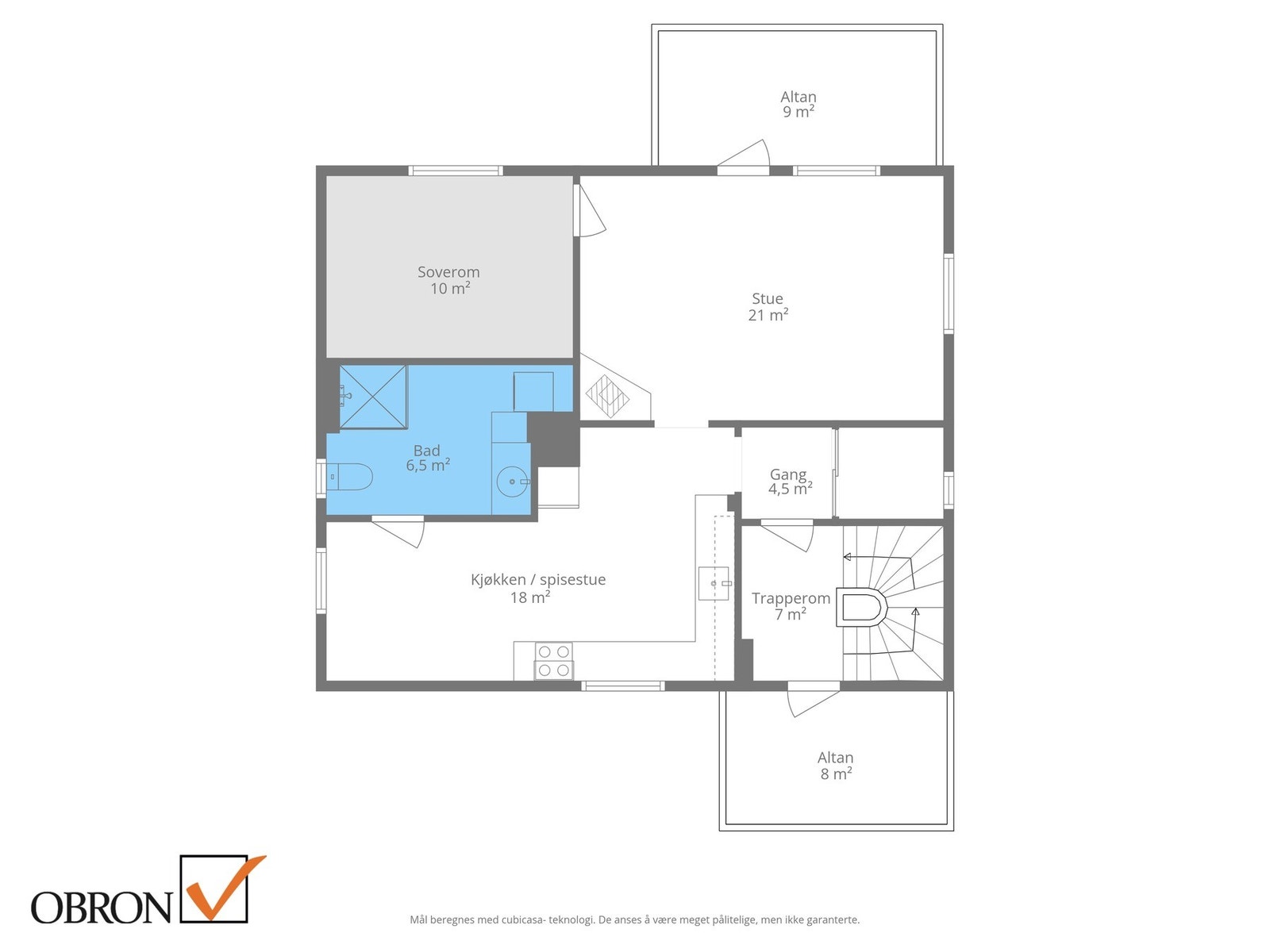 Planskisse 2. etasje. Galleribilde