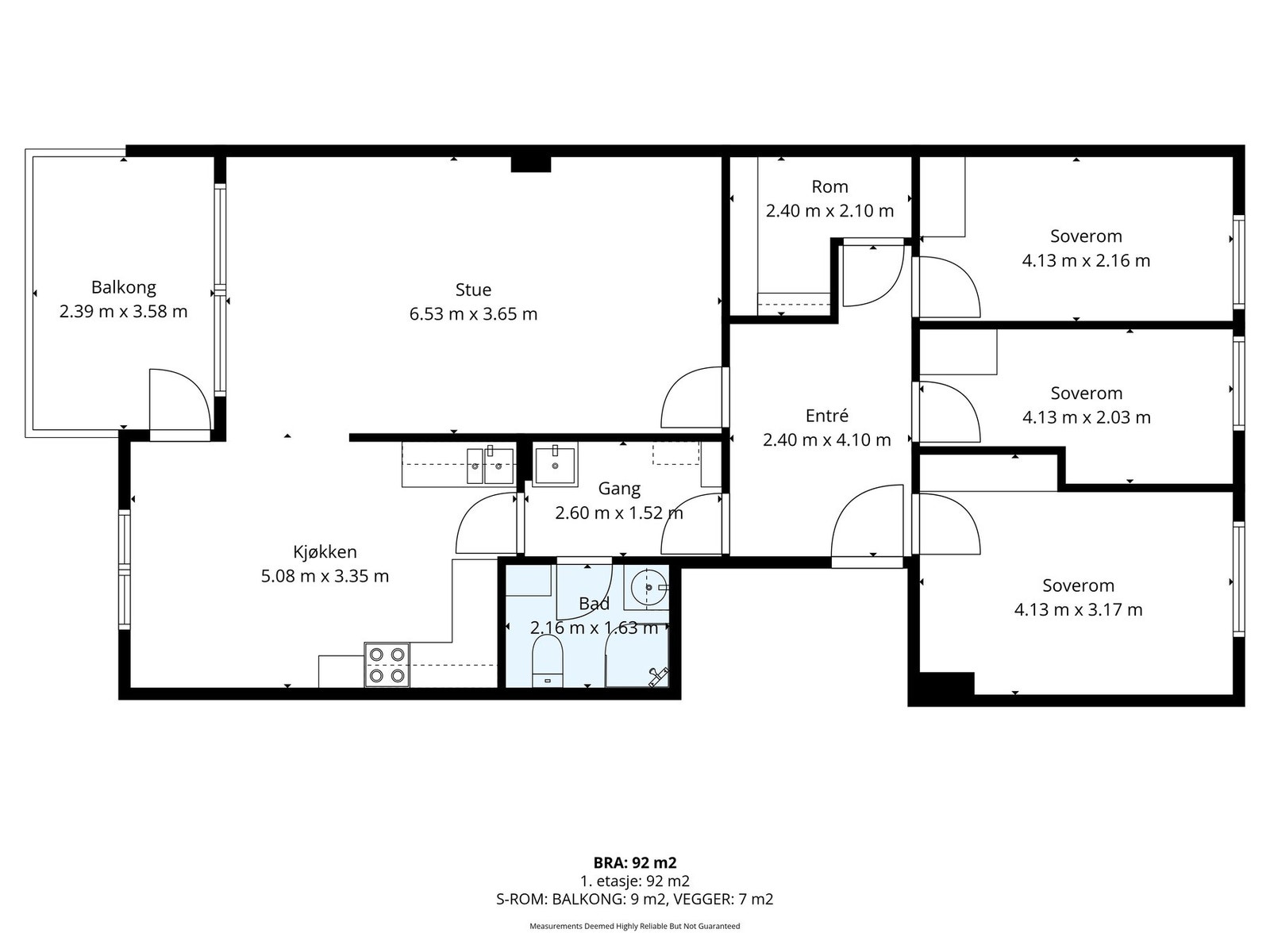 Målbar plantegning. Galleribilde