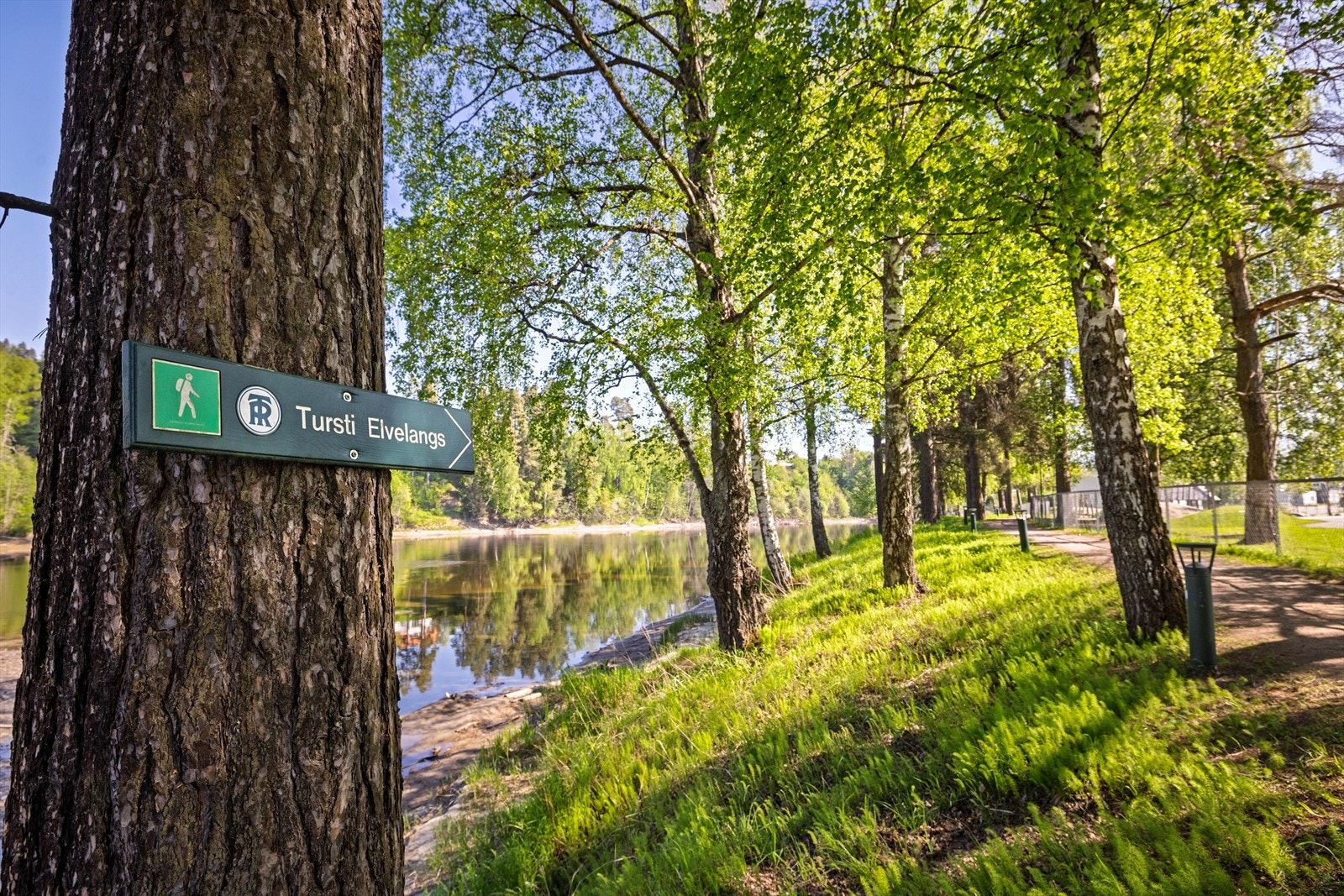 Umiddelbar nærhet til flotte turstier Elvelangs. Galleribilde
