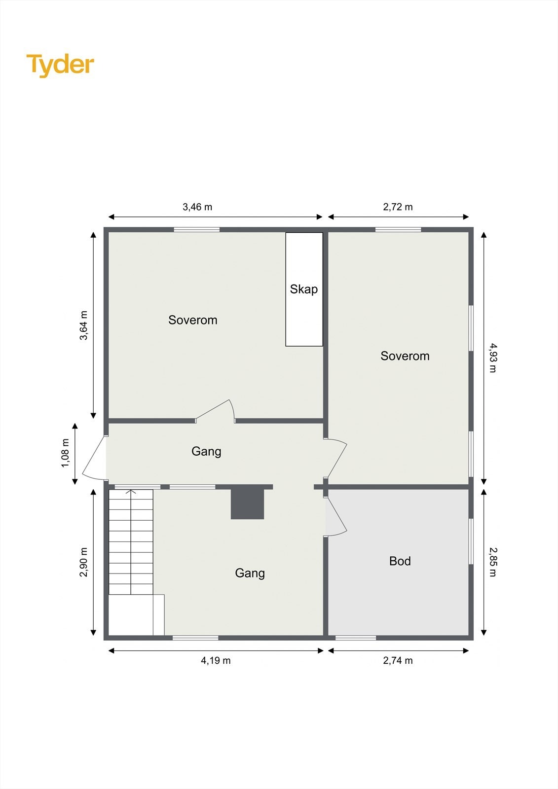 Plantegning, kjeller. Galleribilde