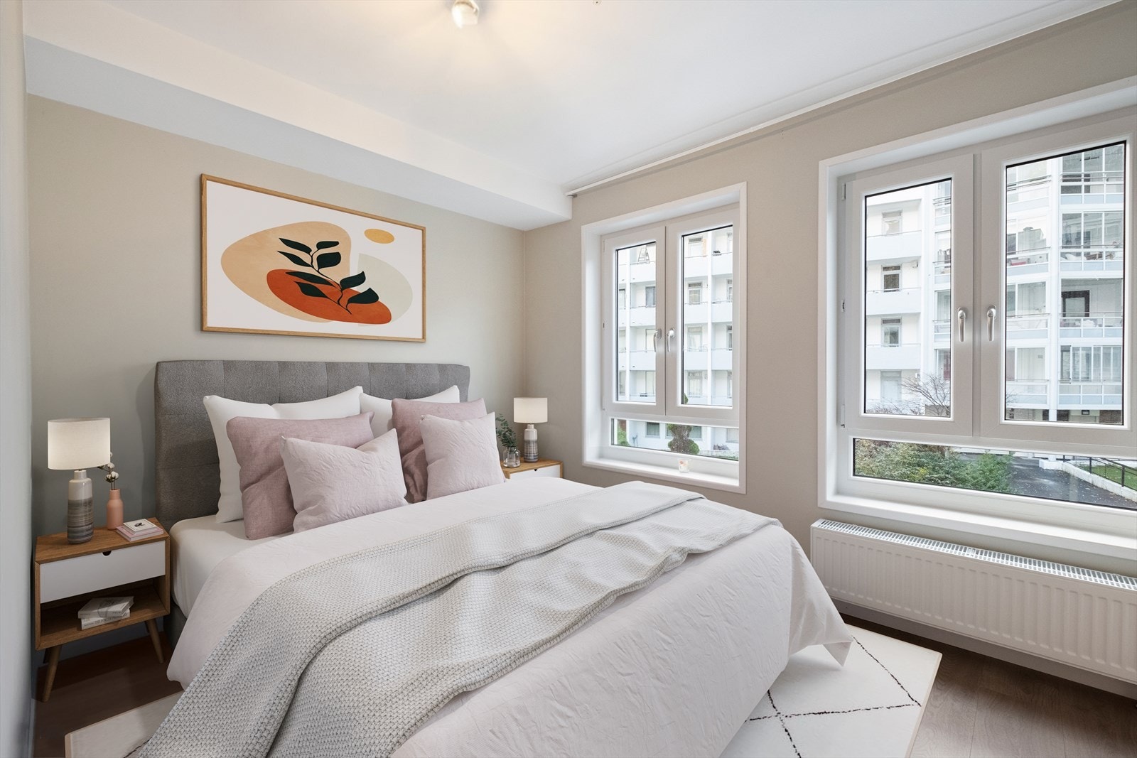 Soverom II - Lyst og romslig soverom - Bilde er digitalt stylet Galleribilde