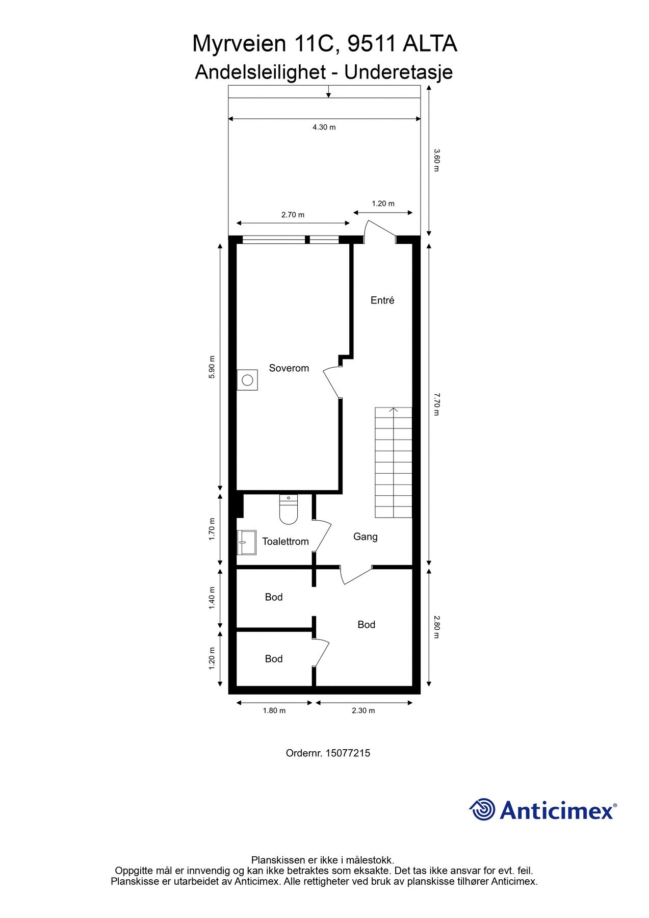 Plantegning underetasje. Galleribilde