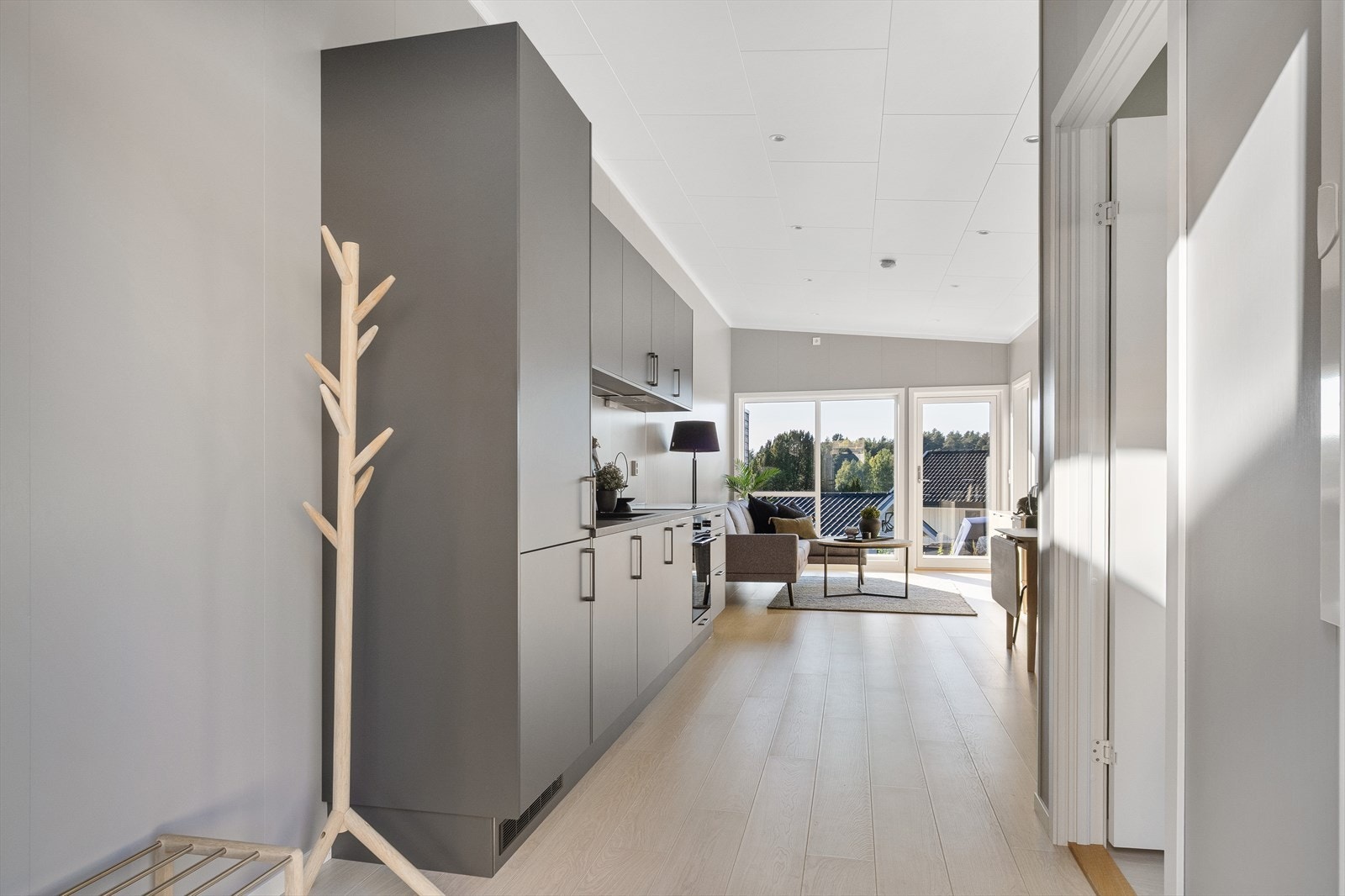 Velkommen inn til en lys og moderne leilighet. (Bilde fra 3C). Galleribilde