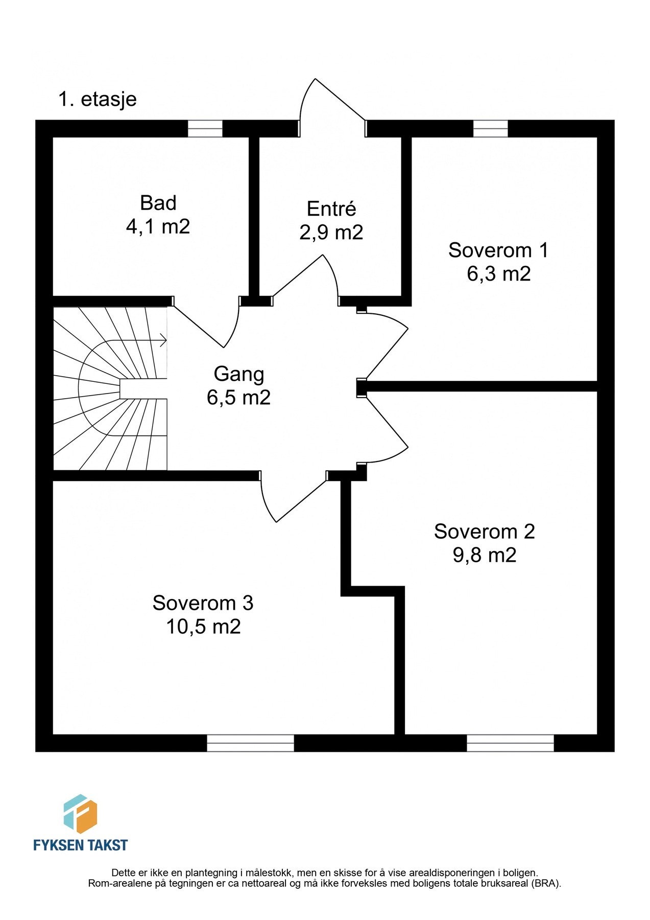Planskisse 1. etasje Galleribilde