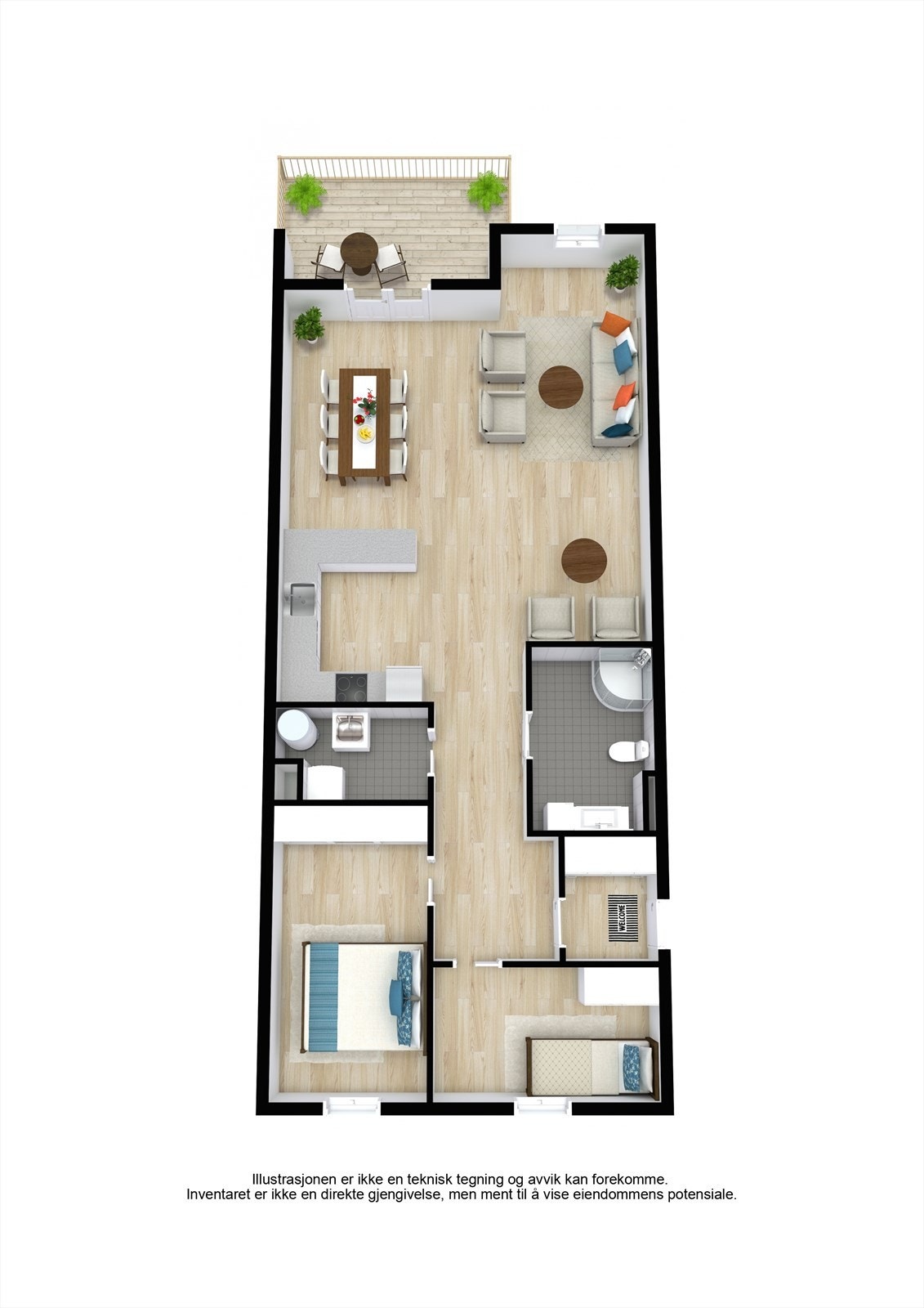 Seksjonen har en meget god planløsning. Galleribilde