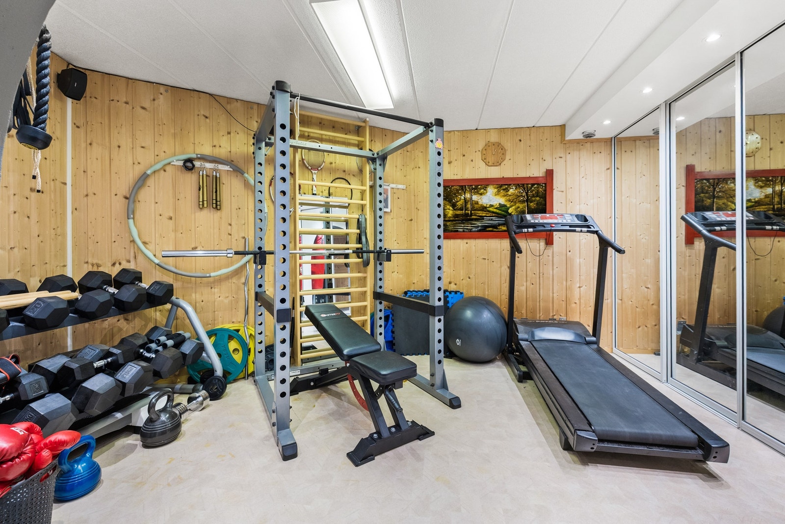 Trimrom innredet i disponibelt rom Galleribilde