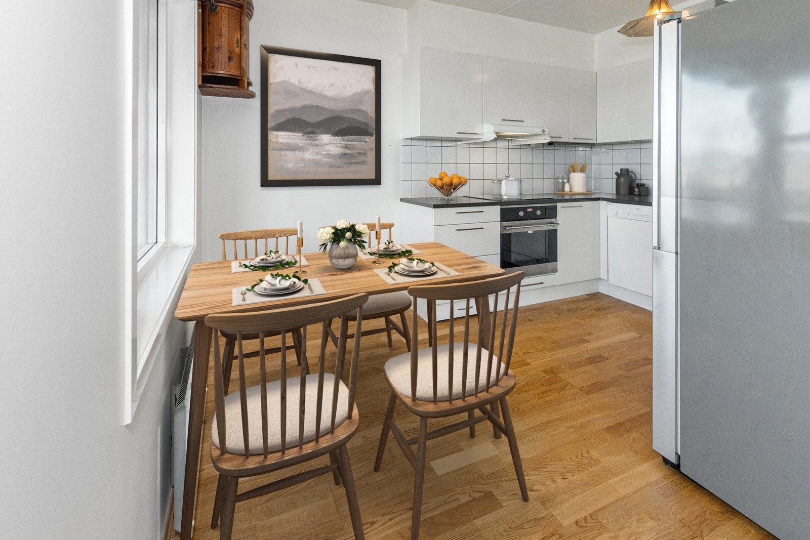 Digitalt stylet bilde fra kjøkkenet Galleribilde