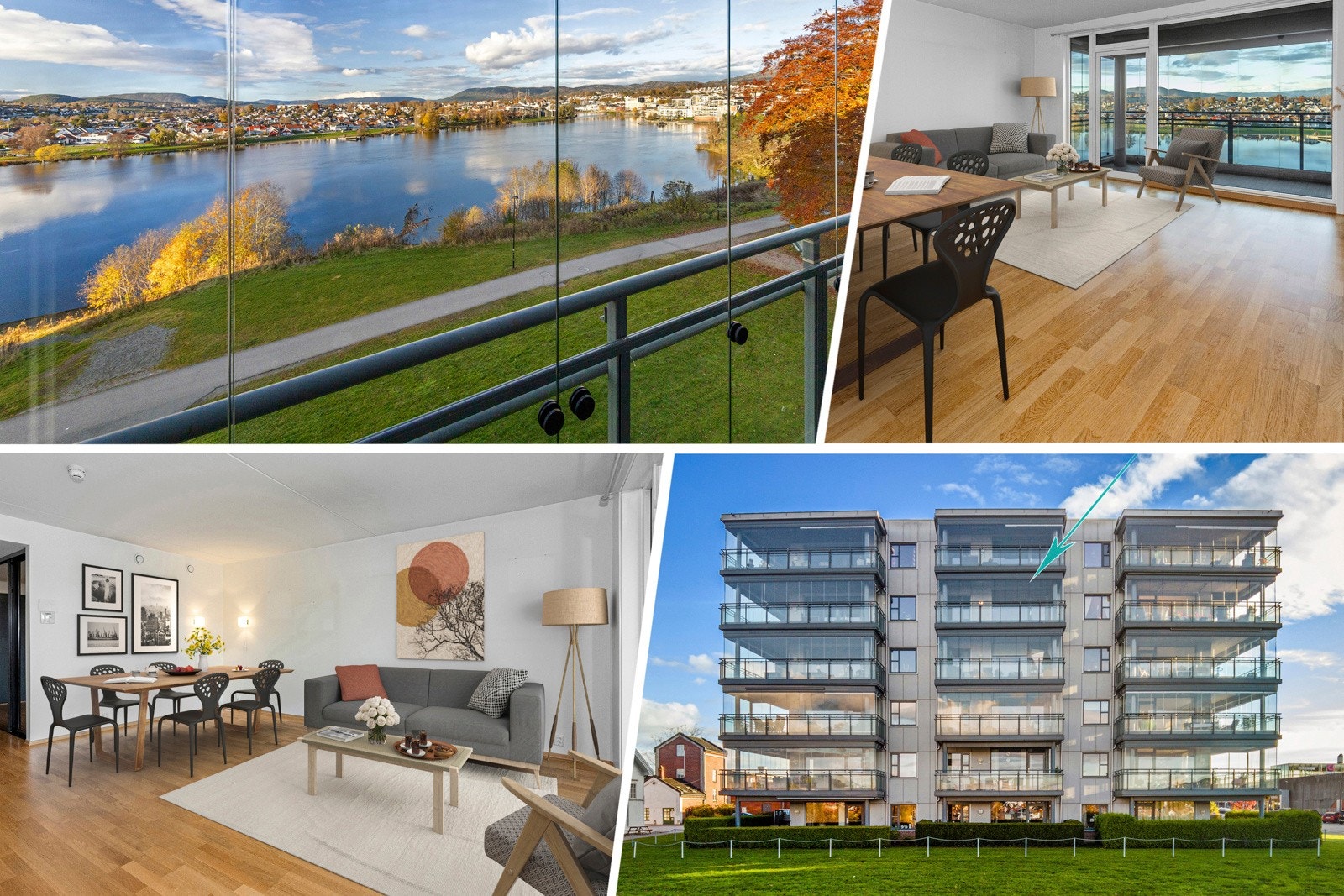 Flott utsikt og pent innvending. Romslig balkong ! Galleribilde