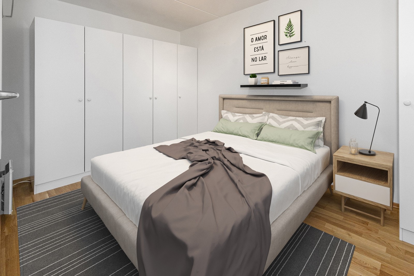 Digitalt stylet bilde fra soverom Galleribilde