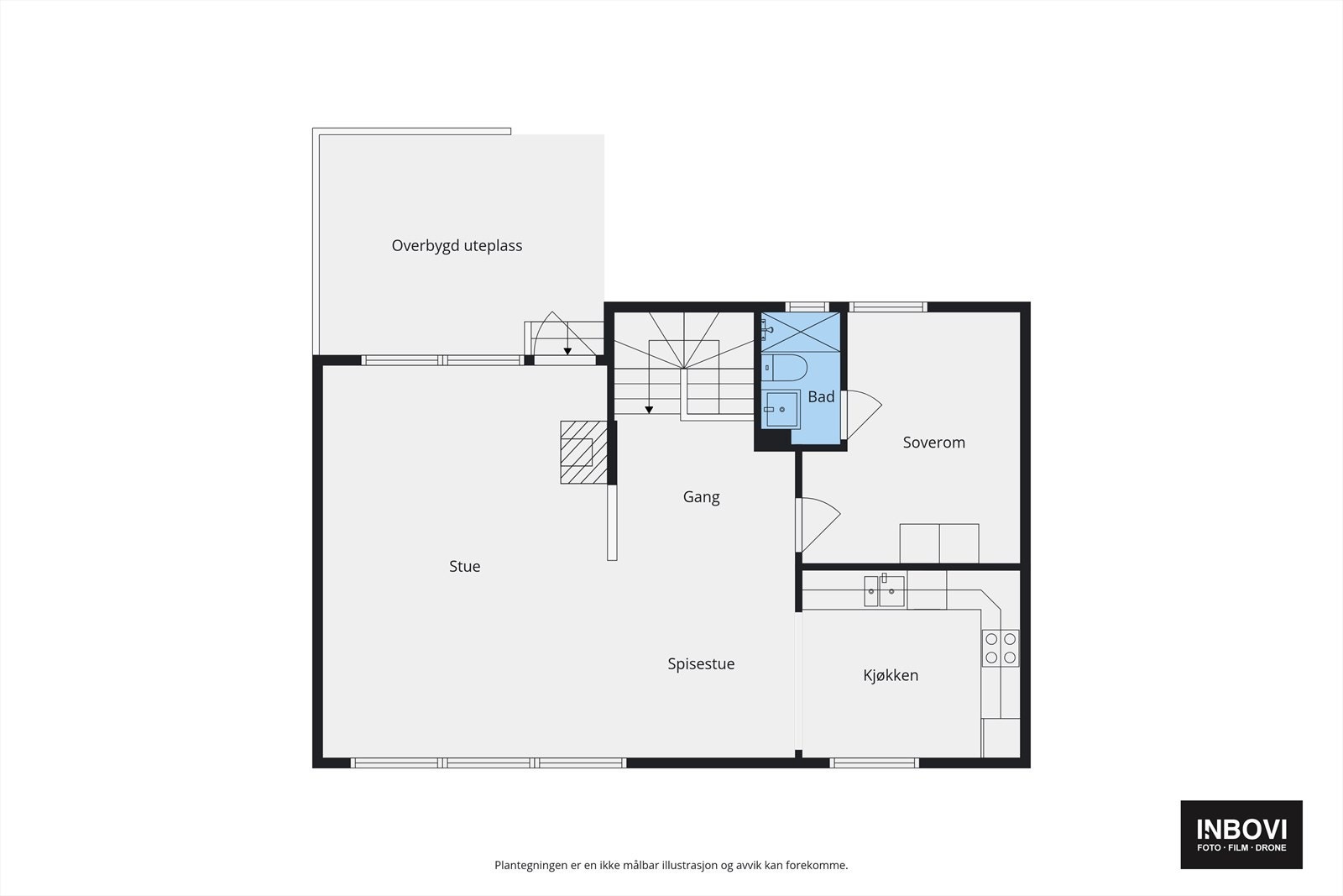 Plantegning 1. etasje Galleribilde