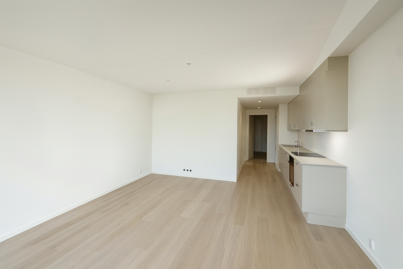 Stue med åpen kjøkkenløsning (AI-redigert bilde - ta kontakt med megler for ytterligere reelle bilder) Galleribilde