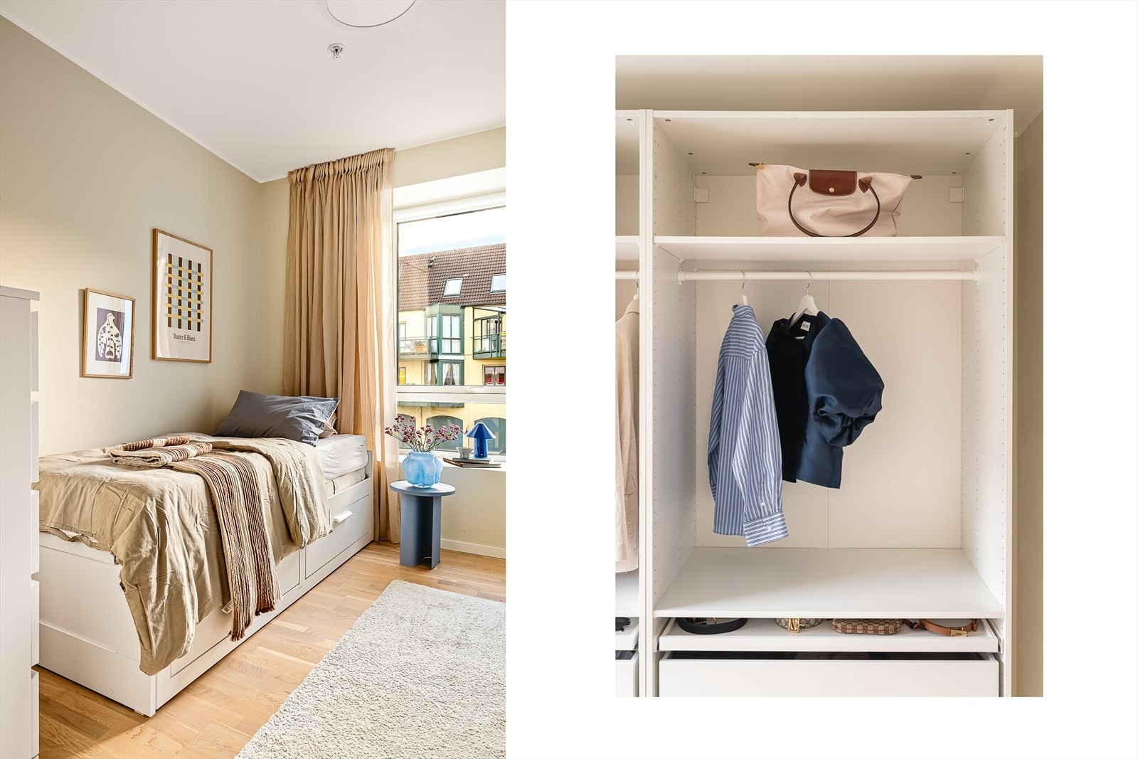 Leilighetens andre soverom måler til 8,1 kvm. Galleribilde