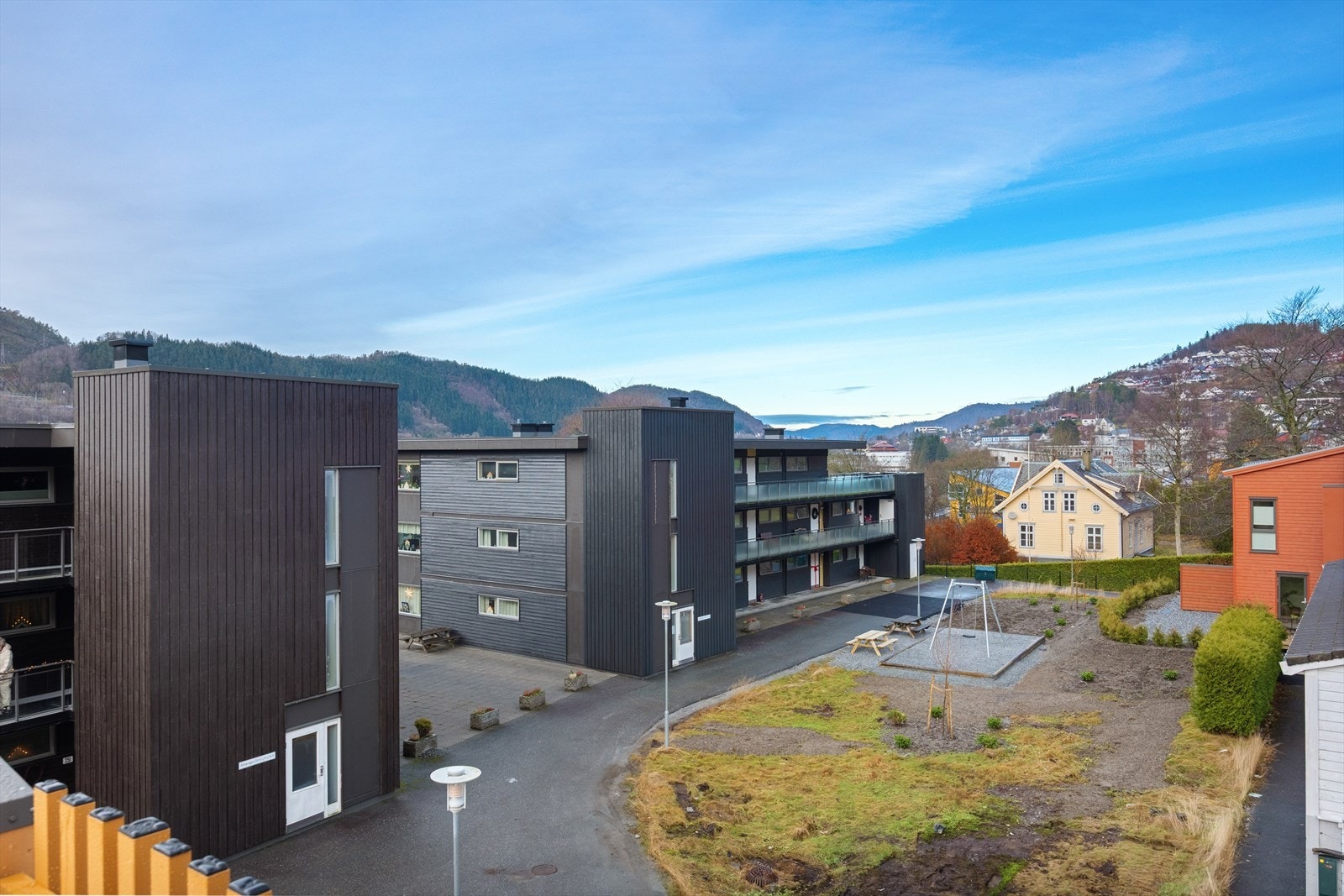 Utsikt fra takterrasse Galleribilde
