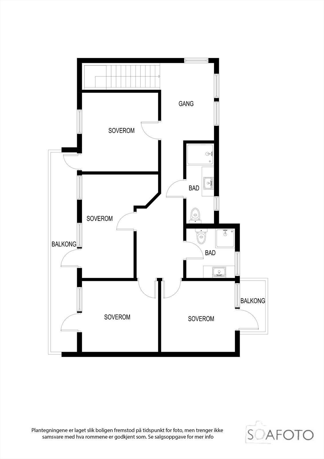 Gauselvågen 58 plan andre etasje Galleribilde