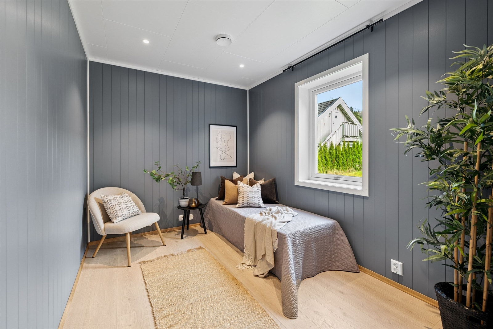 Dette soverommet passer utmerket som barnerom eller gjesterom. Galleribilde