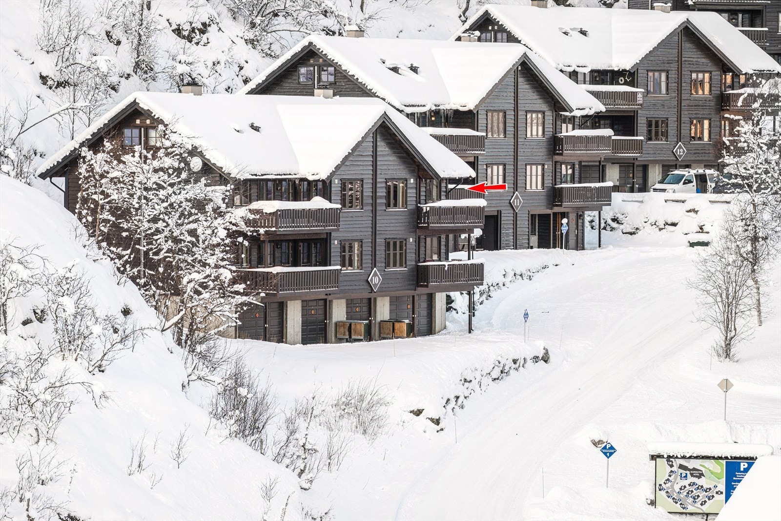 Leiligheten har en fin beliggenhet i bygget og nærhet til alpinanlegget. Galleribilde