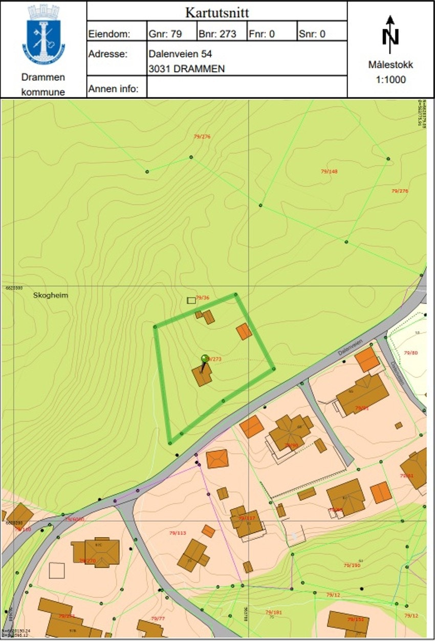 Kartutsnitt Galleribilde