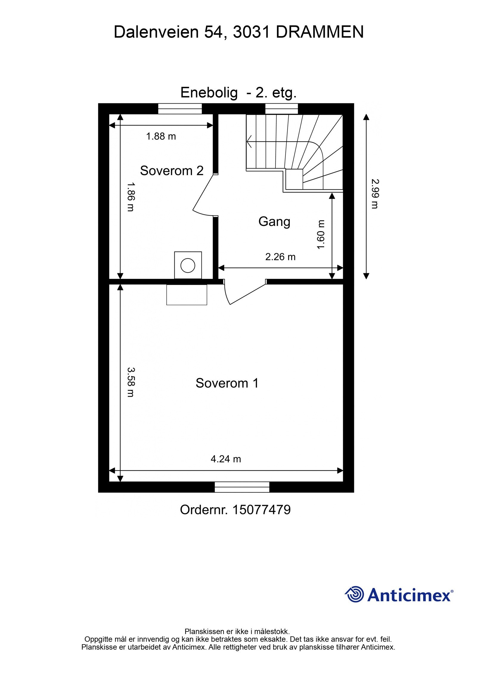 Plantegning enebolig - 2. etg Galleribilde
