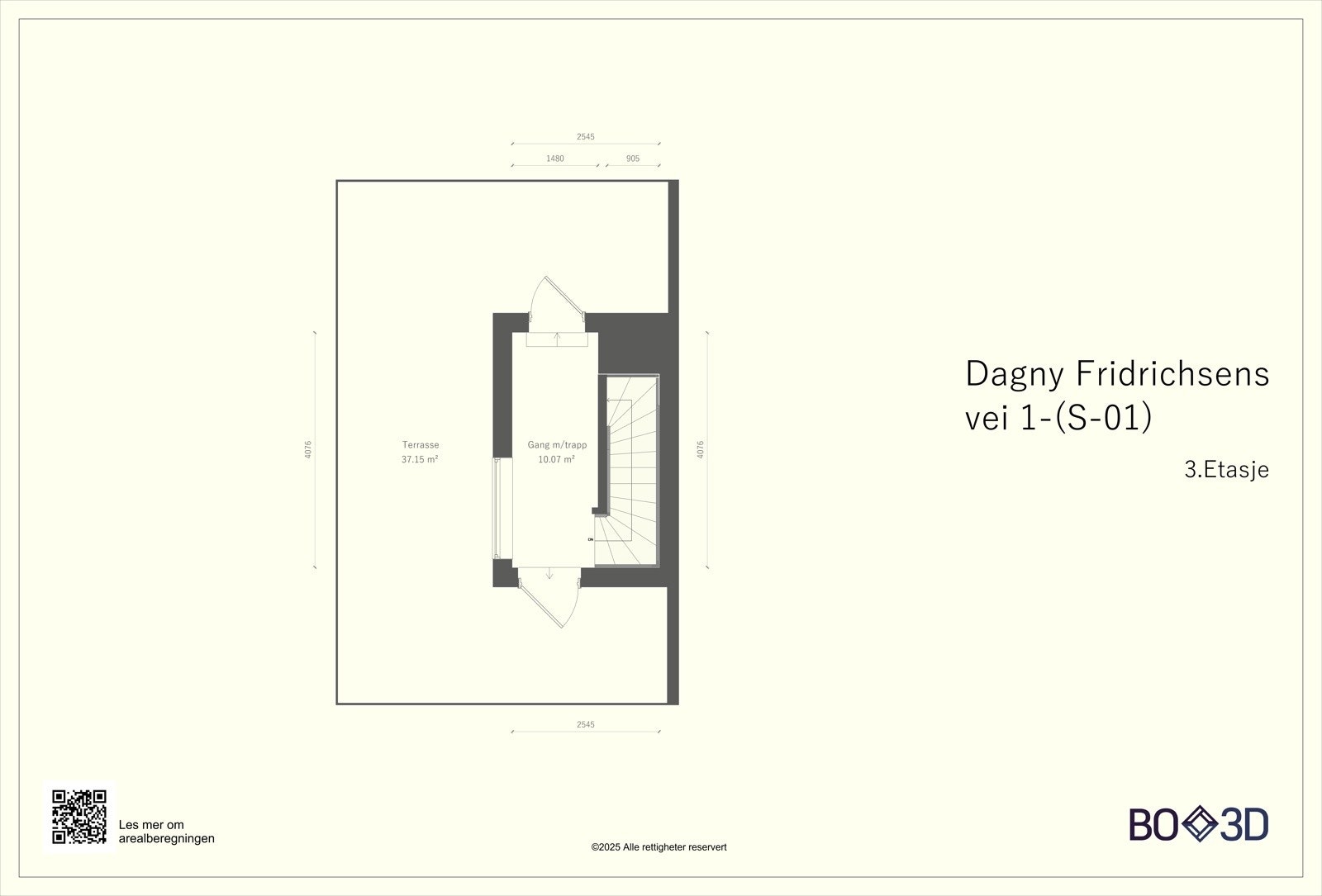 Plantegning - 3.etasje. Galleribilde
