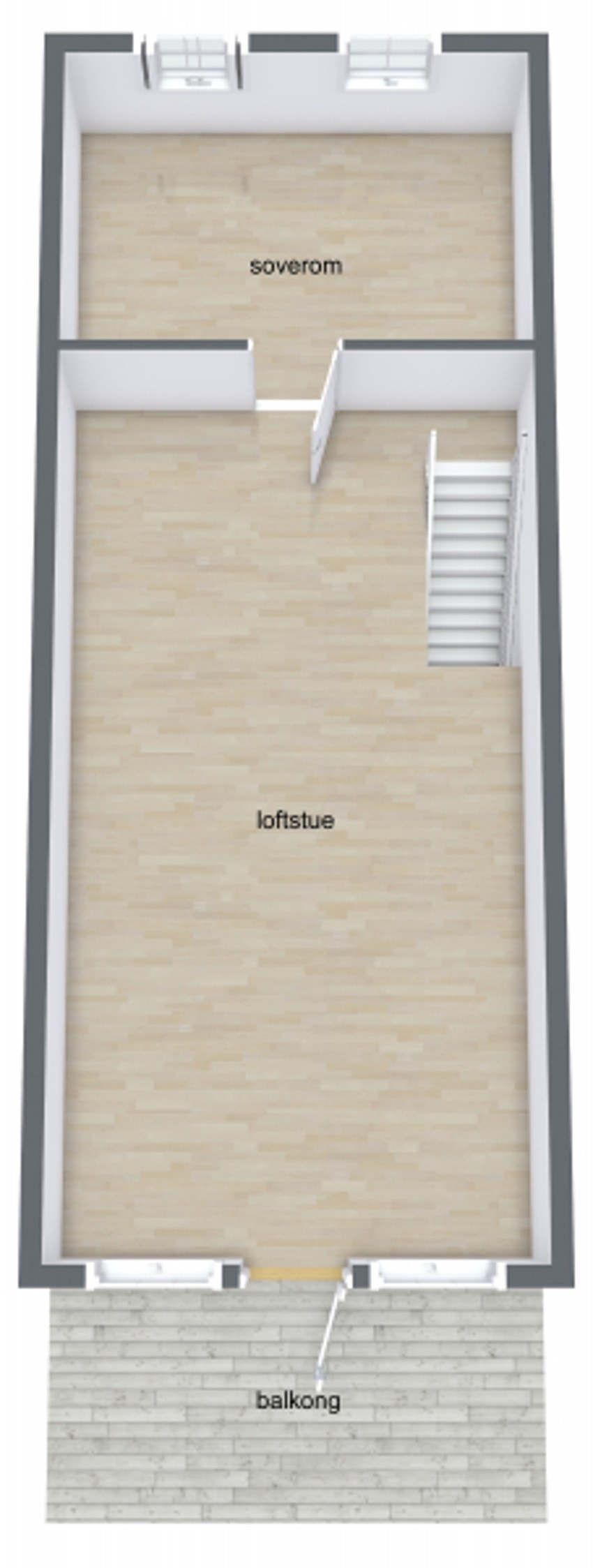 Plantegning loftsetasje Galleribilde