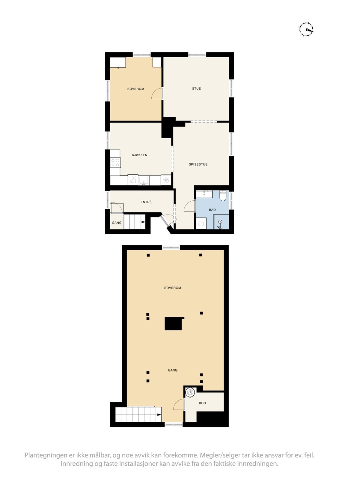 Vi starter først med plantegningen slik at det blir lettere å orientere seg. Galleribilde