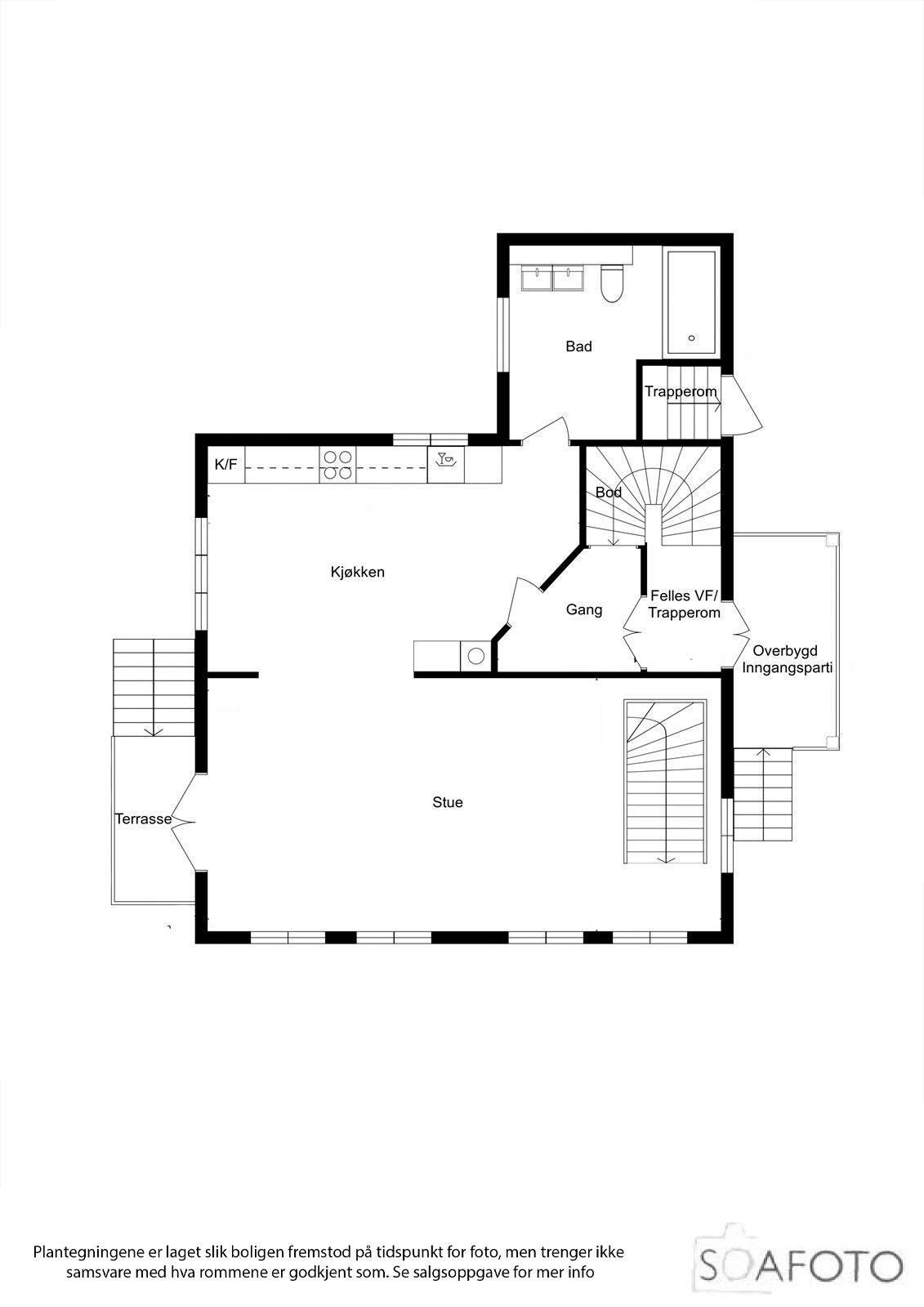 Planløsning 1. etasje Galleribilde