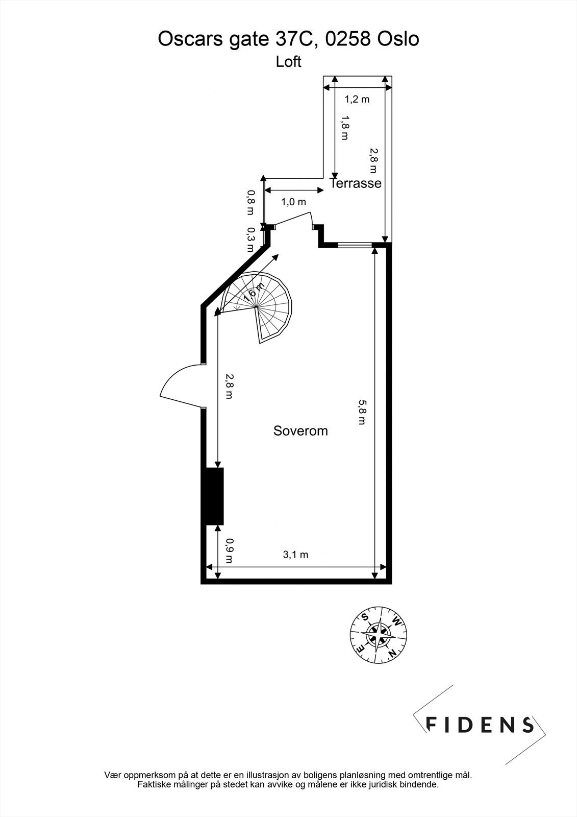 Plantegning loft. Galleribilde