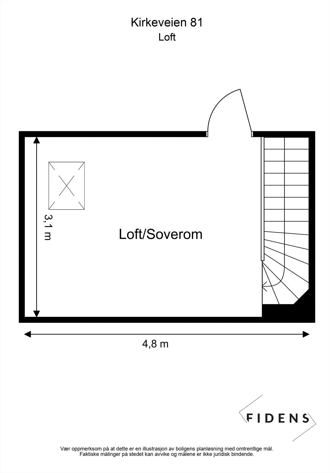 Plantegning loft Galleribilde