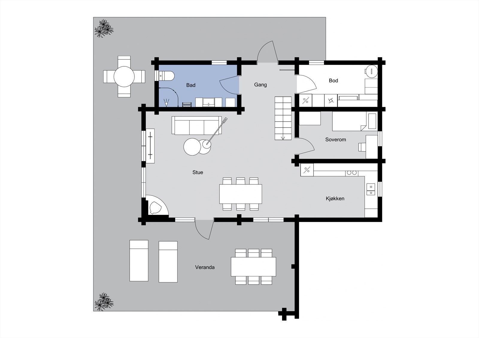 Plantenging - 1. etasje Galleribilde