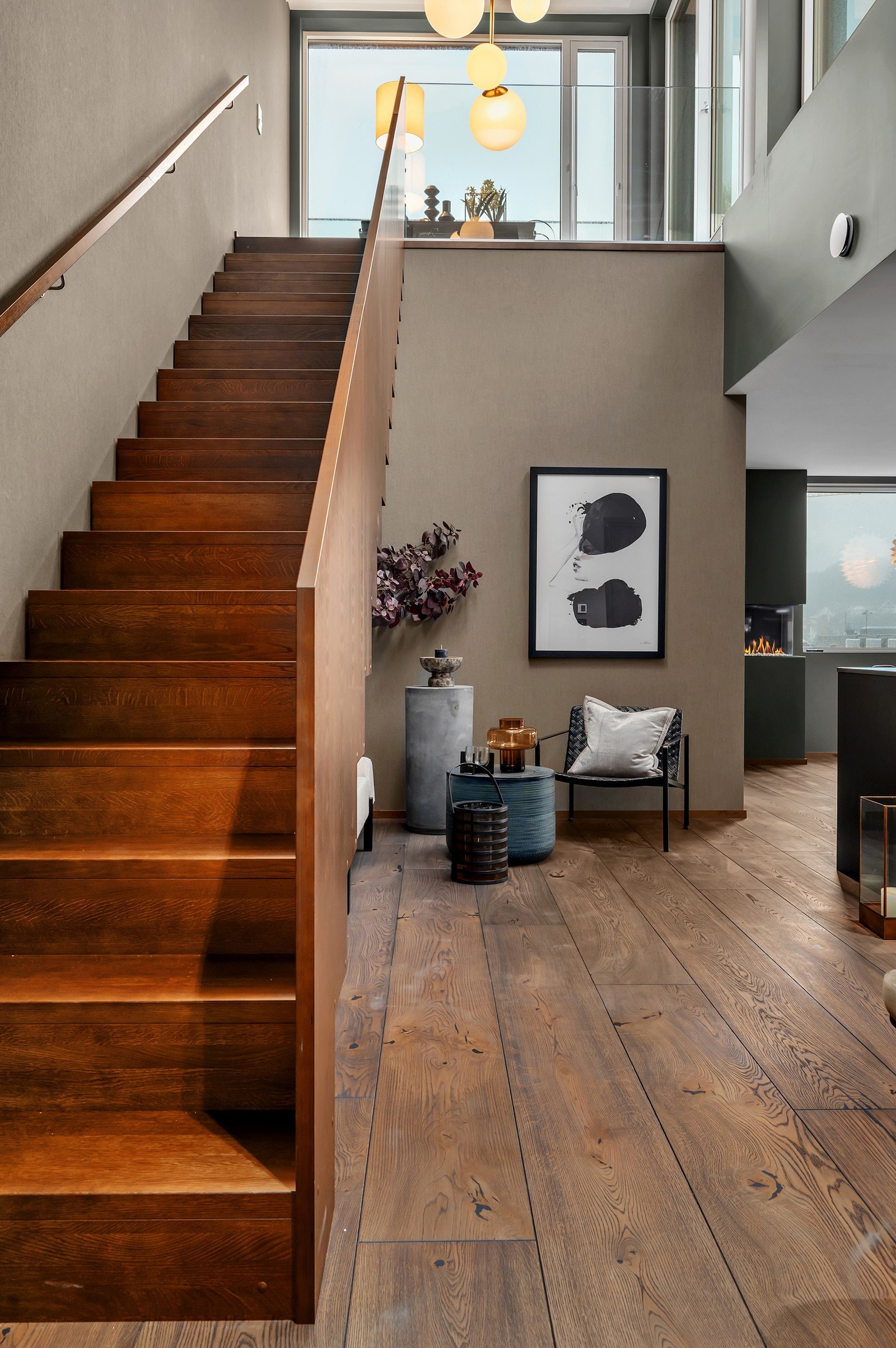 Trapp opp til takterrasse. Galleribilde