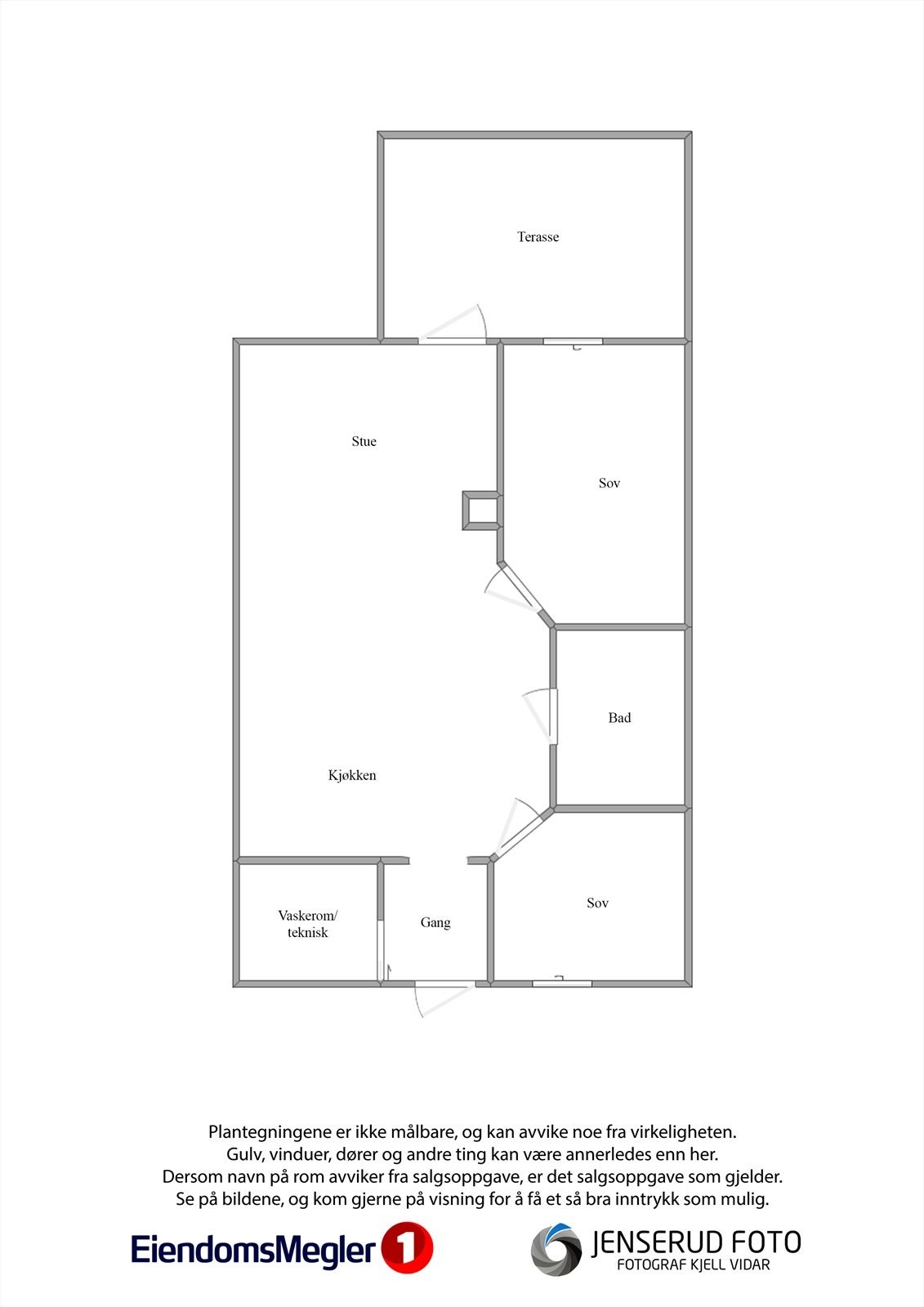 Plantegning Mellerudgutua 8C Galleribilde